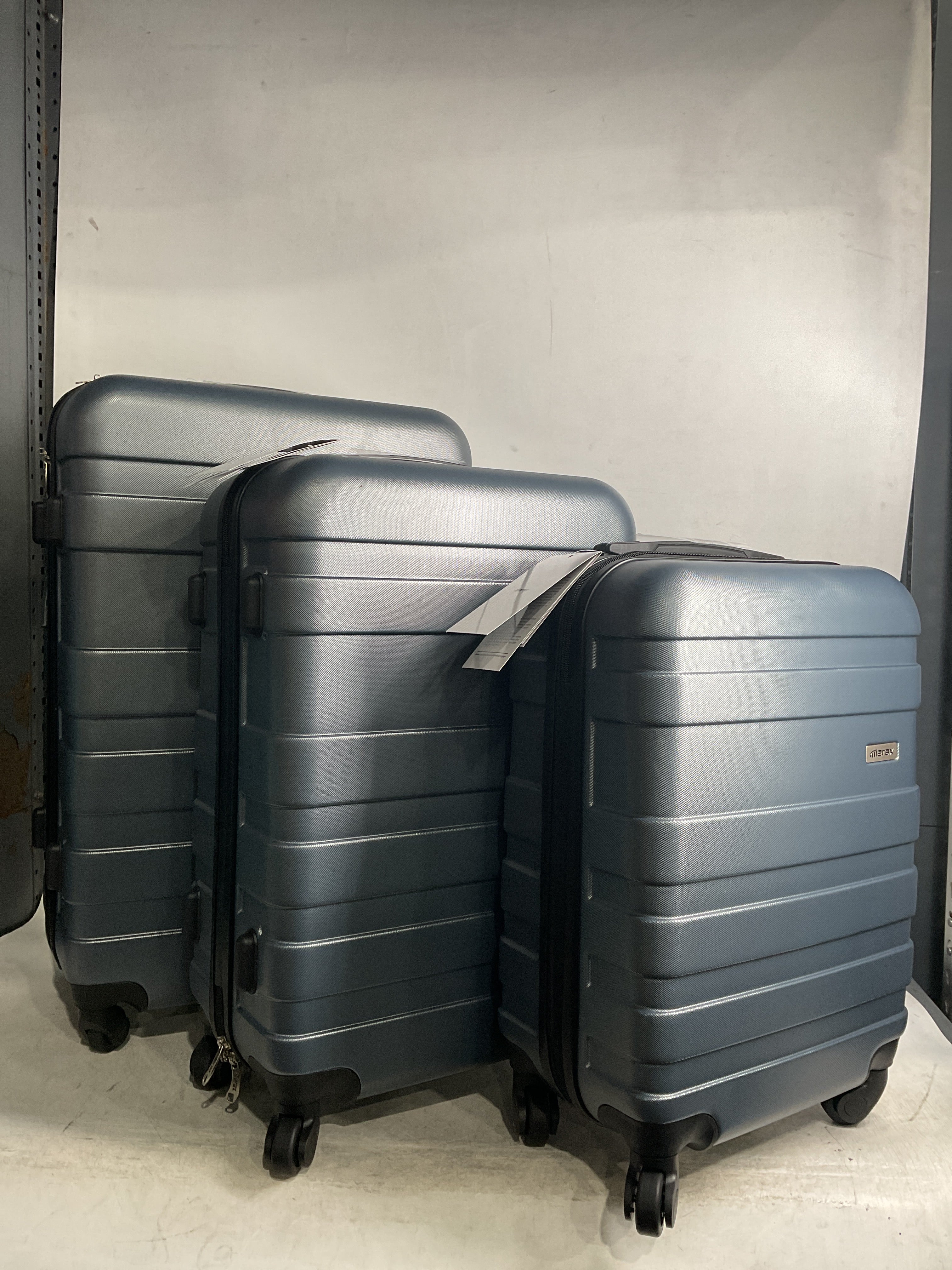 Merax Luggage Set 3 Pieces, ABS Durable Lightweight, 360 Silent Spinner Wheels, TSA Lock, grey, 20/24/28 Inch grey 20/24/28 Inch U1
