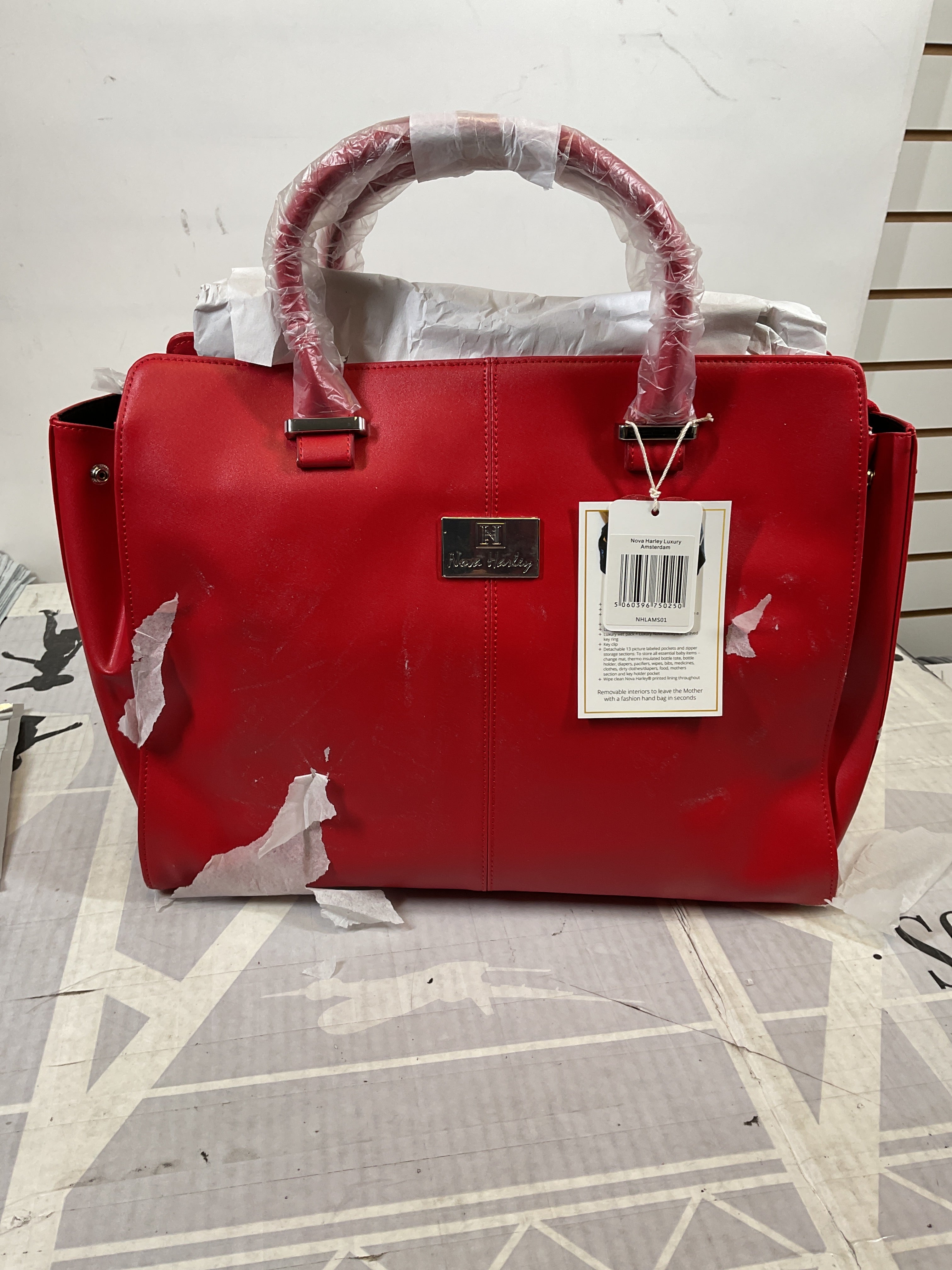 Nova Harley Luxury Amsterdam Diaper Bag ( Red , One Size ) Red One Size U1