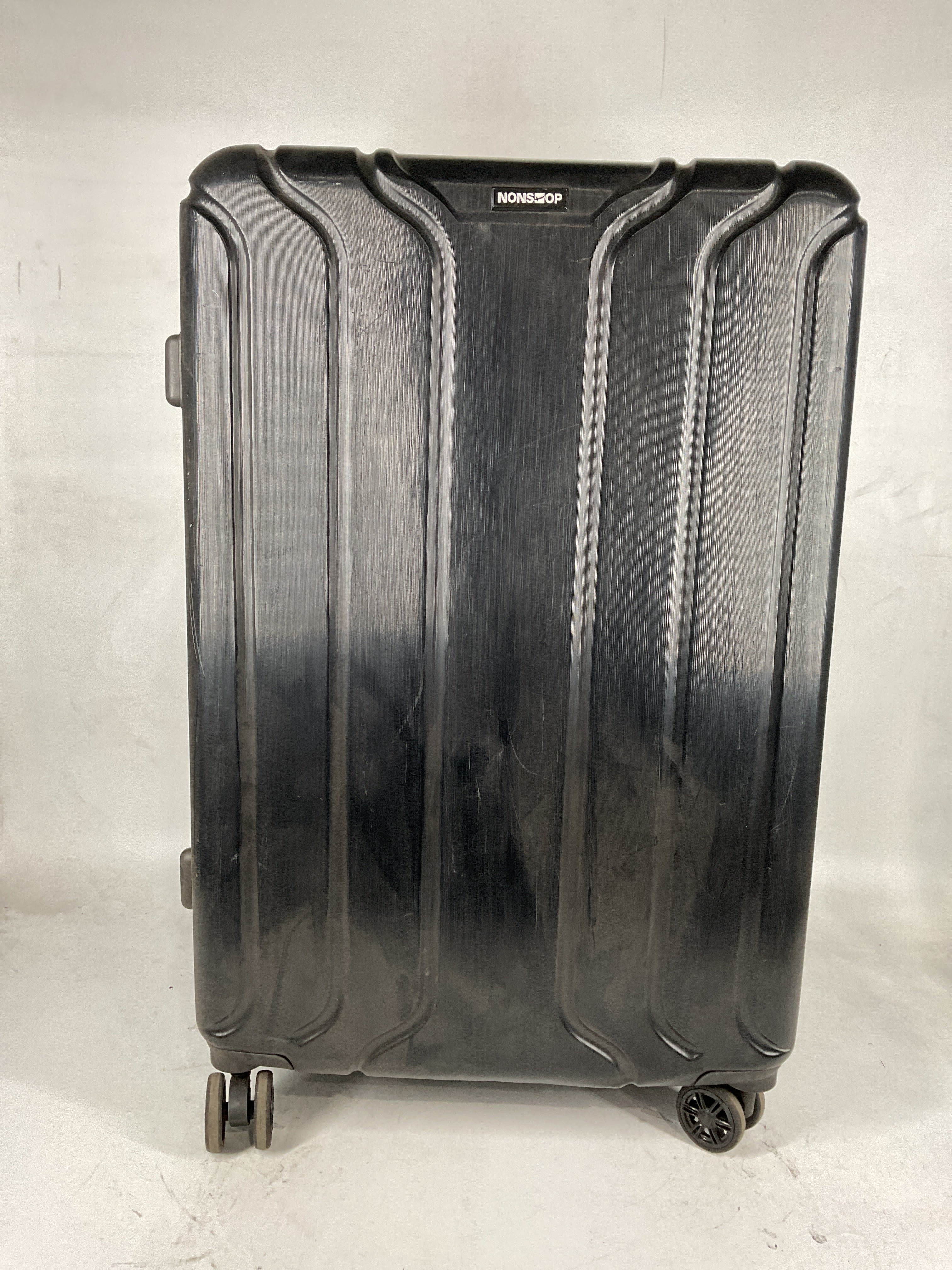 NONSTOP NEW YORK Luggage Expandable Spinner Wheels hard side shell Travel Suitcase Set 3 Piece Lightweight, TSA Lock, Double USB Port + 2 packing cubes Black 3 Piece Set 20 24 28 U26