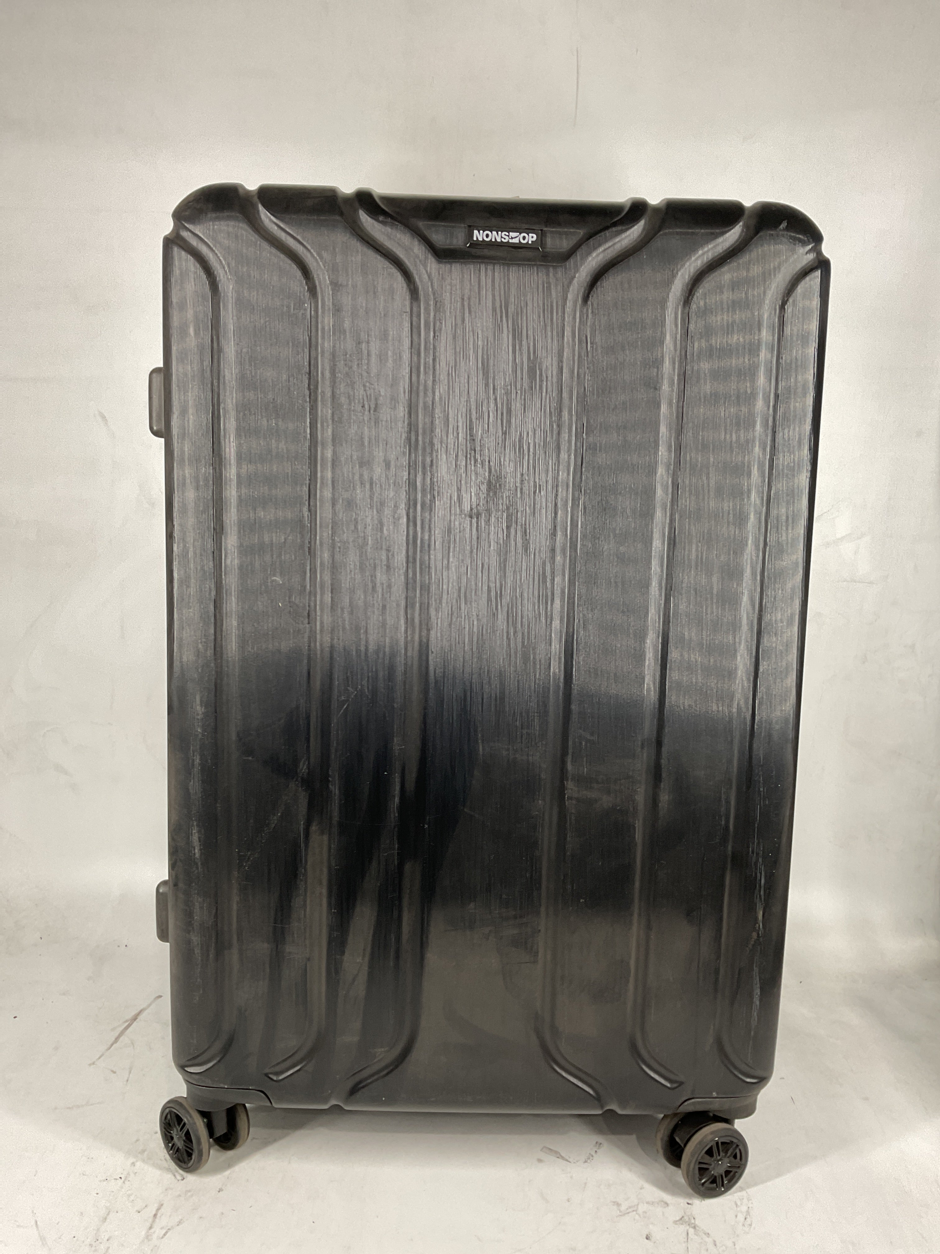 NONSTOP NEW YORK Luggage Expandable Spinner Wheels hard side shell Travel Suitcase Set 3 Piece Lightweight, TSA Lock, Double USB Port + 2 packing cubes Black 3 Piece Set 20 24 28 U27