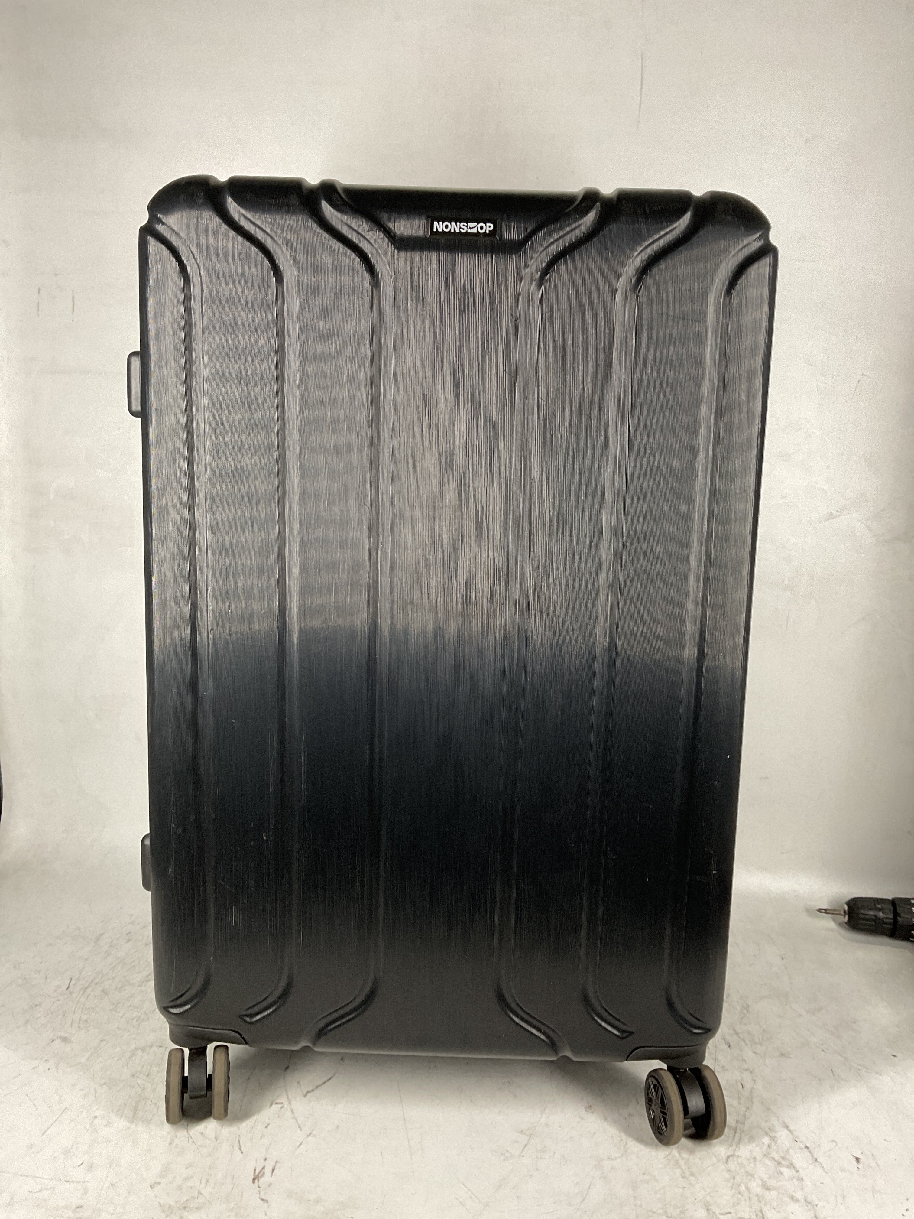 NONSTOP NEW YORK Luggage Expandable Spinner Wheels hard side shell Travel Suitcase Set 3 Piece Lightweight, TSA Lock, Double USB Port + 2 packing cubes Black 3 Piece Set 20 24 28 U34