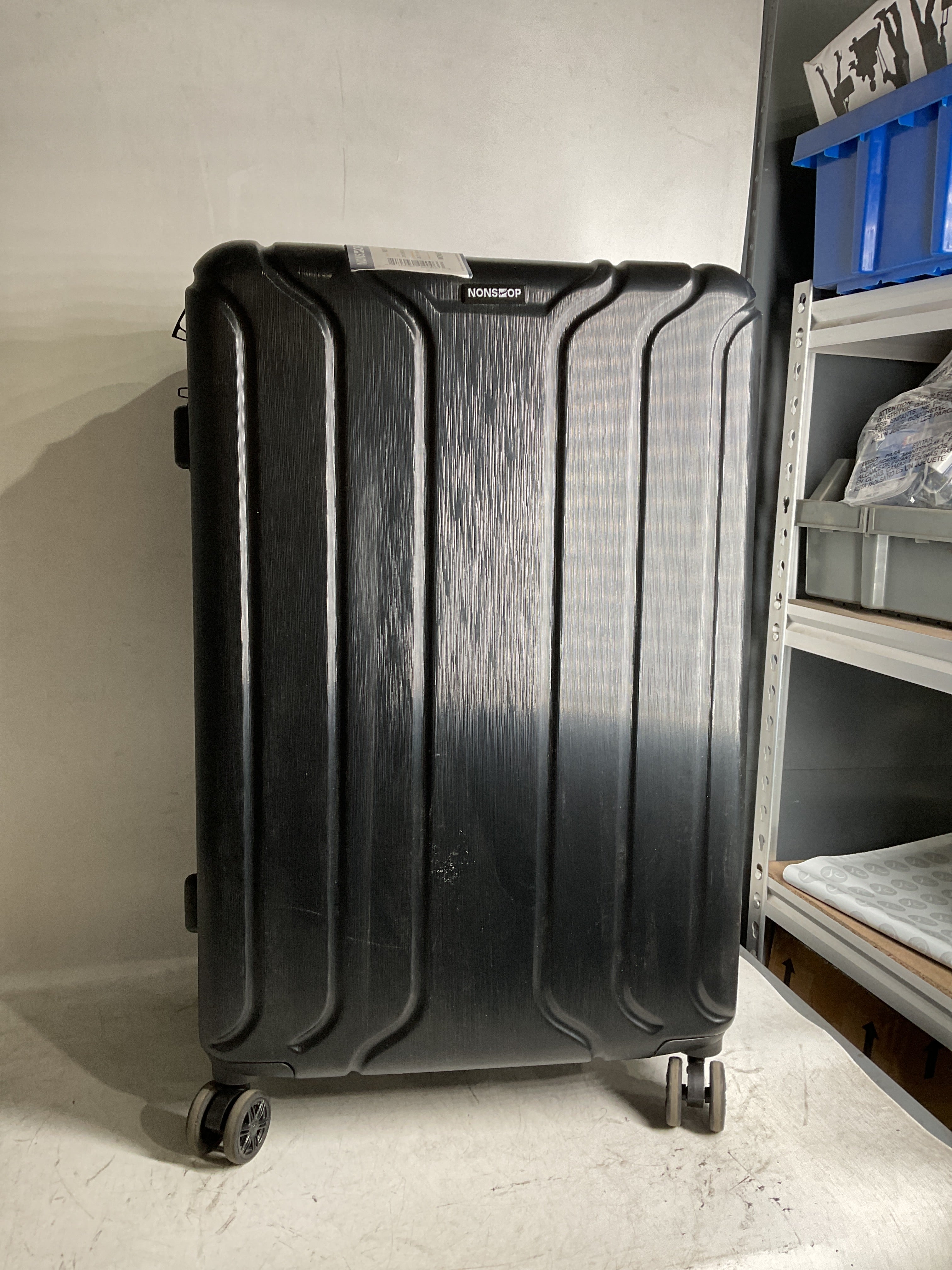 NONSTOP NEW YORK Luggage Expandable Spinner Wheels hard side shell Travel Suitcase Lightweight, TSA Lock, Double USB Port  ( Black , 3-Piece Set (20/24/28) ) Black 3 Piece Set 20 24 28 U43