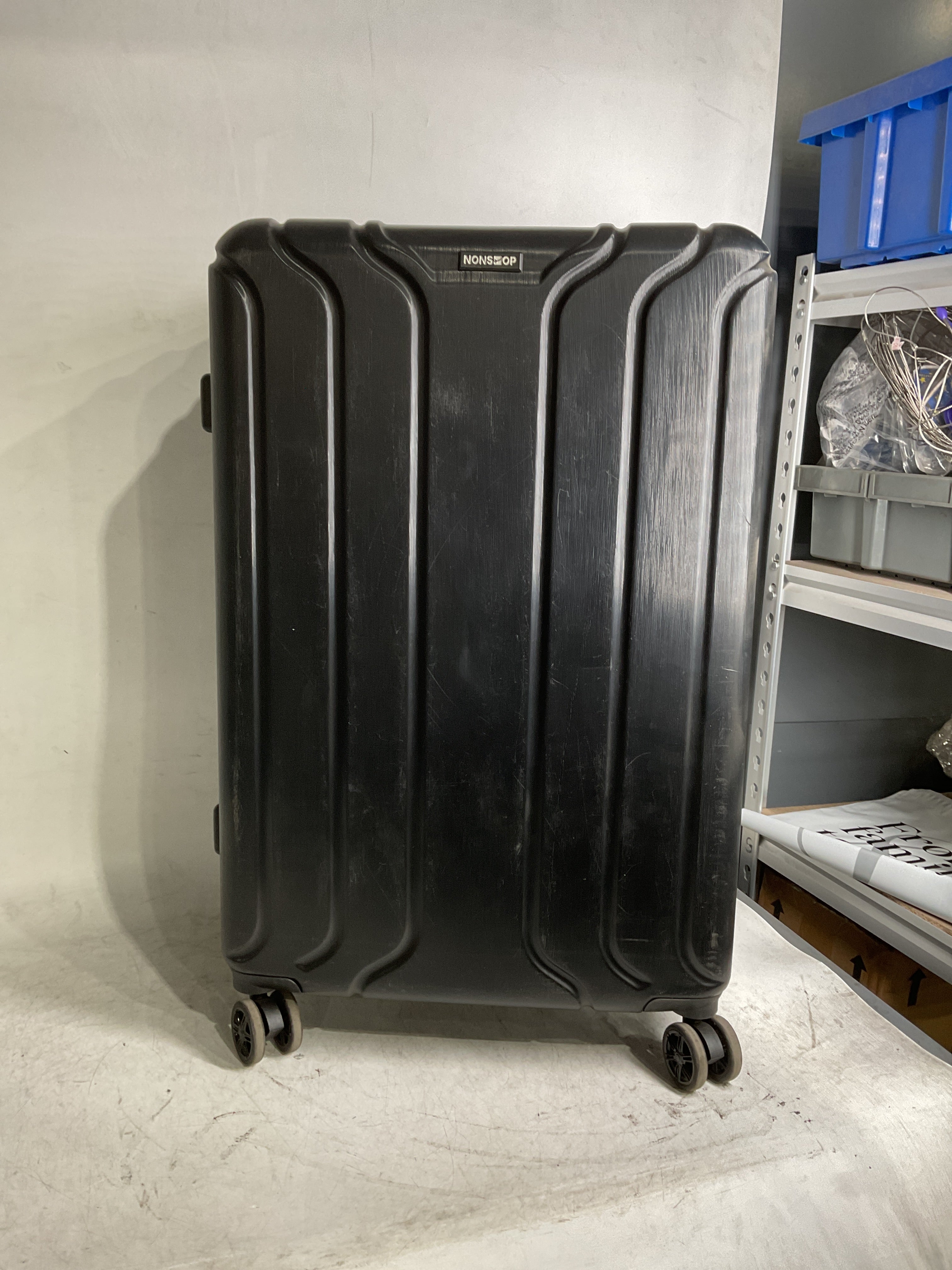 NONSTOP NEW YORK Luggage Expandable Spinner Wheels hard side shell Travel Suitcase Lightweight, TSA Lock, Double USB Port  ( Black , 3-Piece Set (20/24/28) ) Black 3 Piece Set 20 24 28 U46