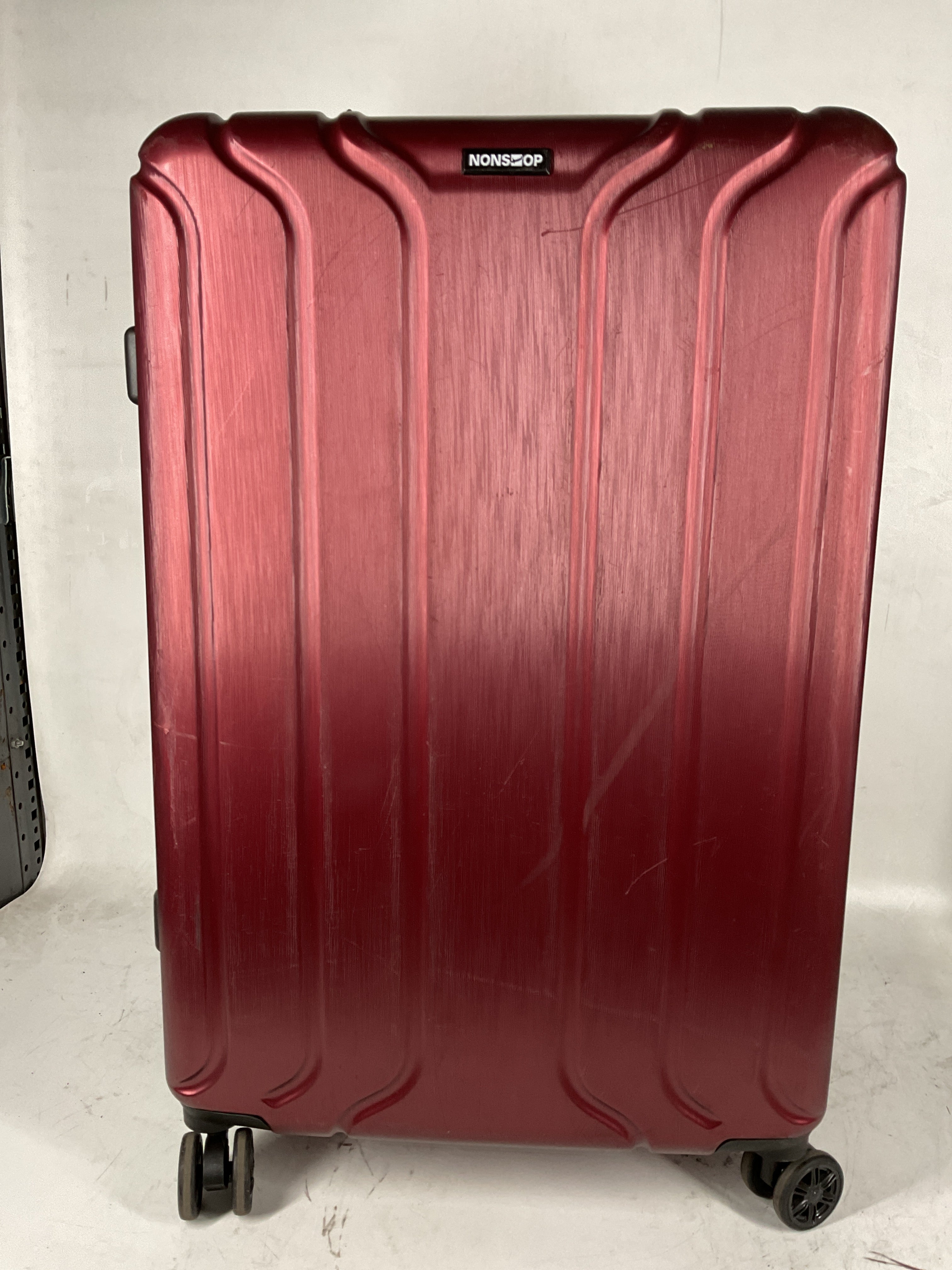 NONSTOP NEW YORK Luggage Expandable Spinner Wheels hard side shell Travel Suitcase Set 3 Piece Lightweight, TSA Lock, Double USB Port + 2 packing cubes Burgundy 3 Piece Set 20 24 28 U25