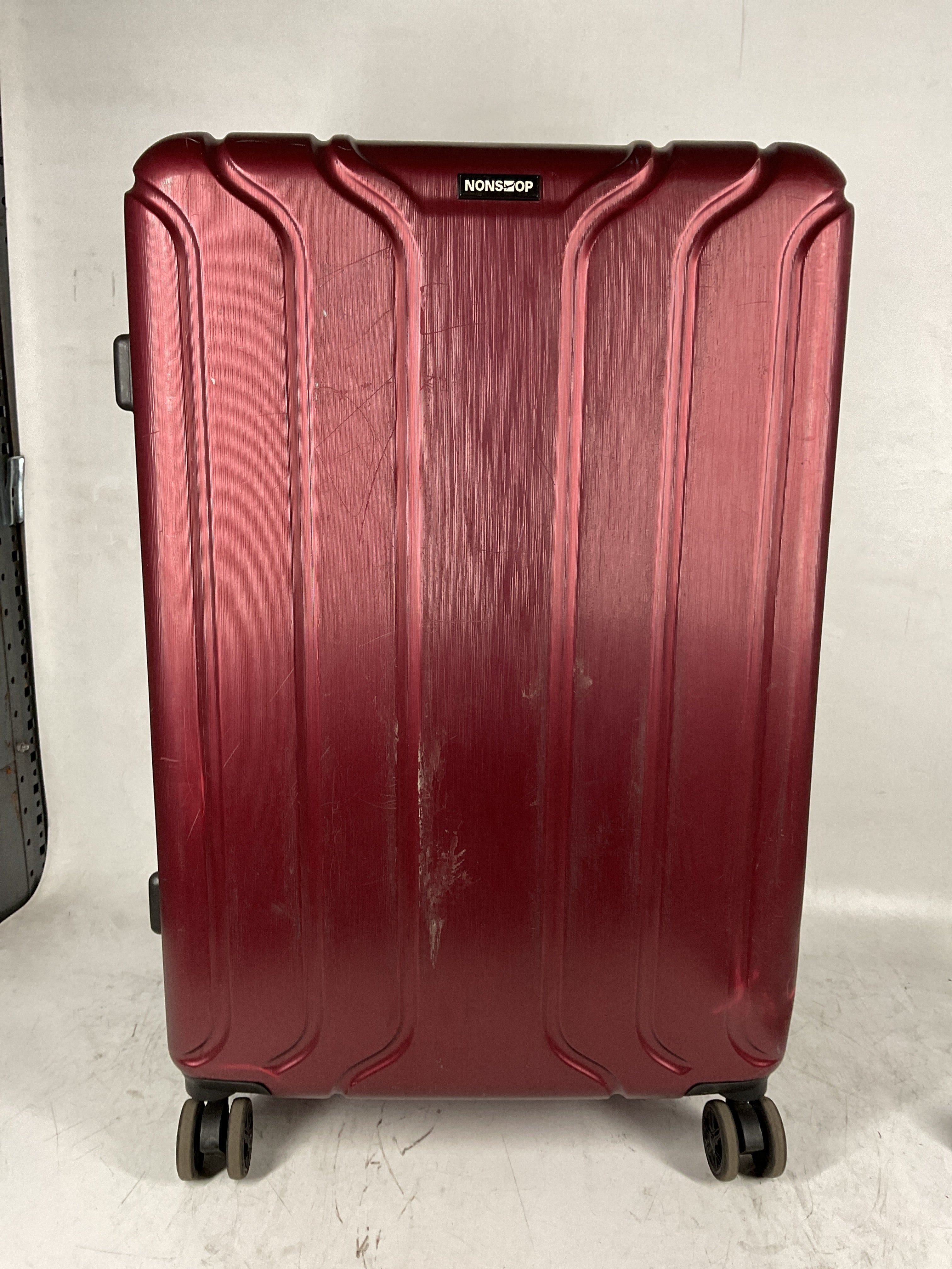 NONSTOP NEW YORK Luggage Expandable Spinner Wheels hard side shell Travel Suitcase Set 3 Piece Lightweight, TSA Lock, Double USB Port + 2 packing cubes Burgundy 3 Piece Set 20 24 28 U26