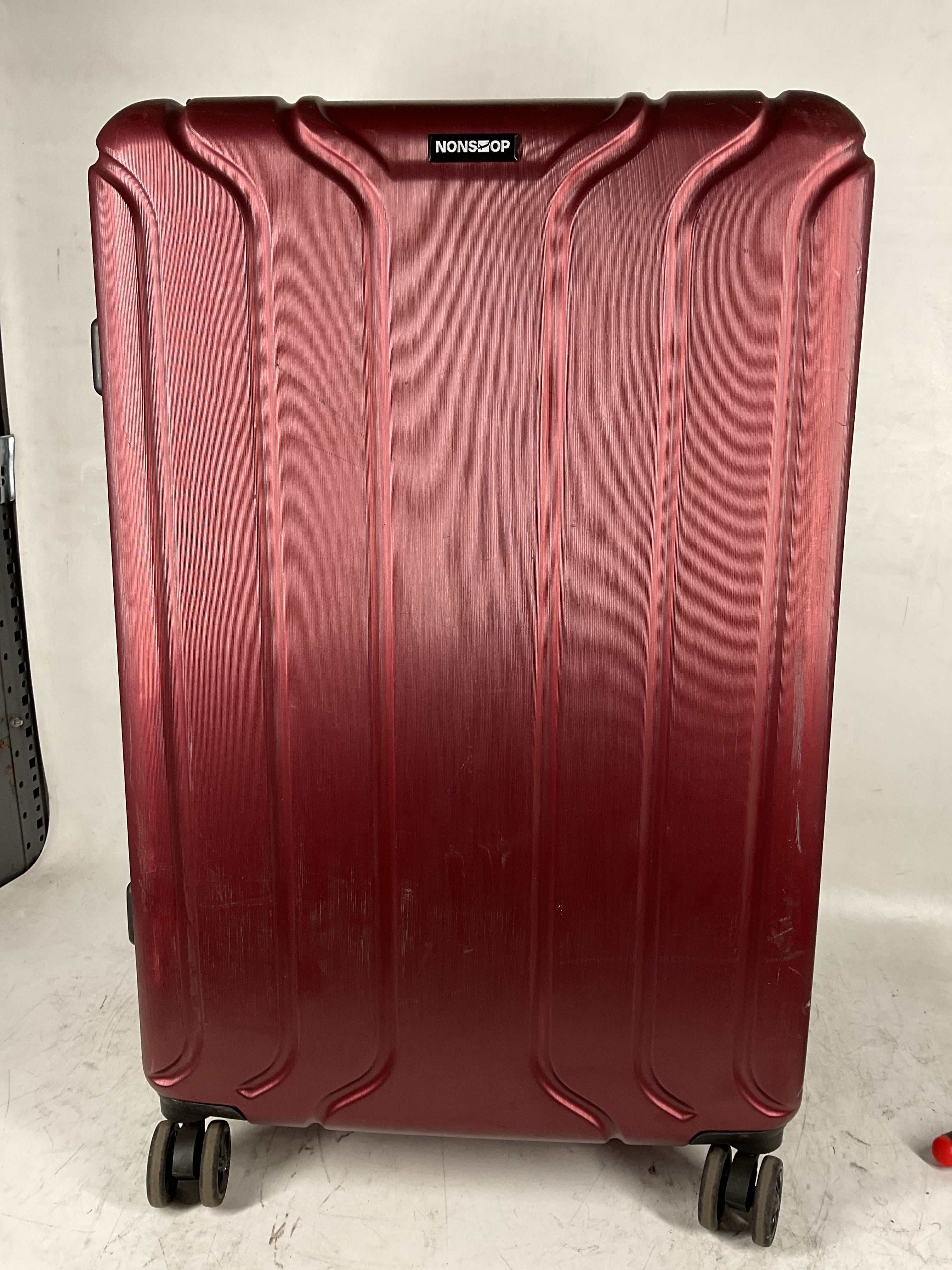 NONSTOP NEW YORK Luggage Expandable Spinner Wheels hard side shell Travel Suitcase Set 3 Piece Lightweight, TSA Lock, Double USB Port + 2 packing cubes Burgundy 3 Piece Set 20 24 28 U27