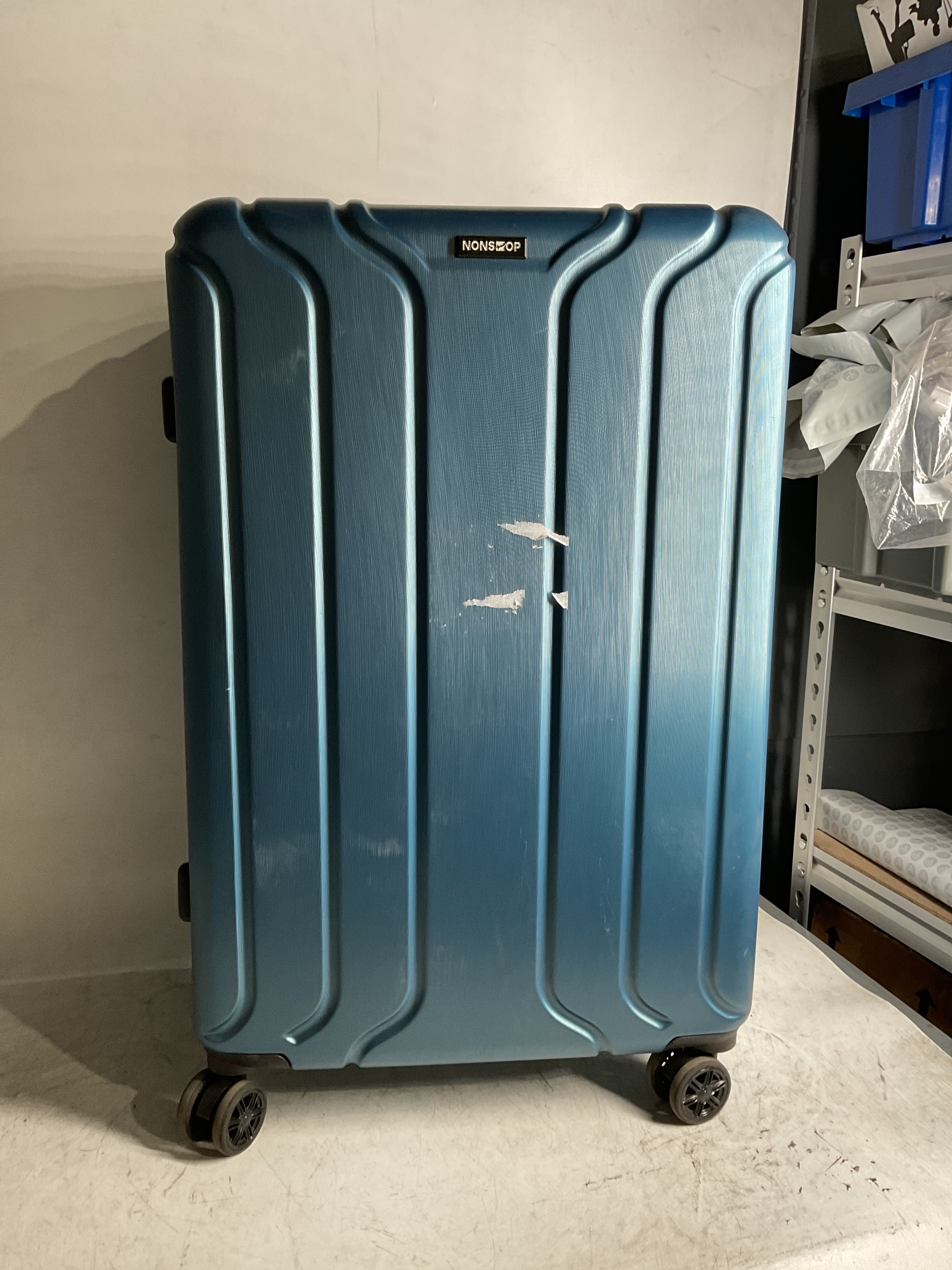 NONSTOP NEW YORK Luggage Expandable Spinner Wheels hard side shell Travel Suitcase Lightweight, TSA Lock, Double USB Port  ( Teal , 3-Piece Set (20/24/28) ) Teal 3 Piece Set 20 24 28 U28