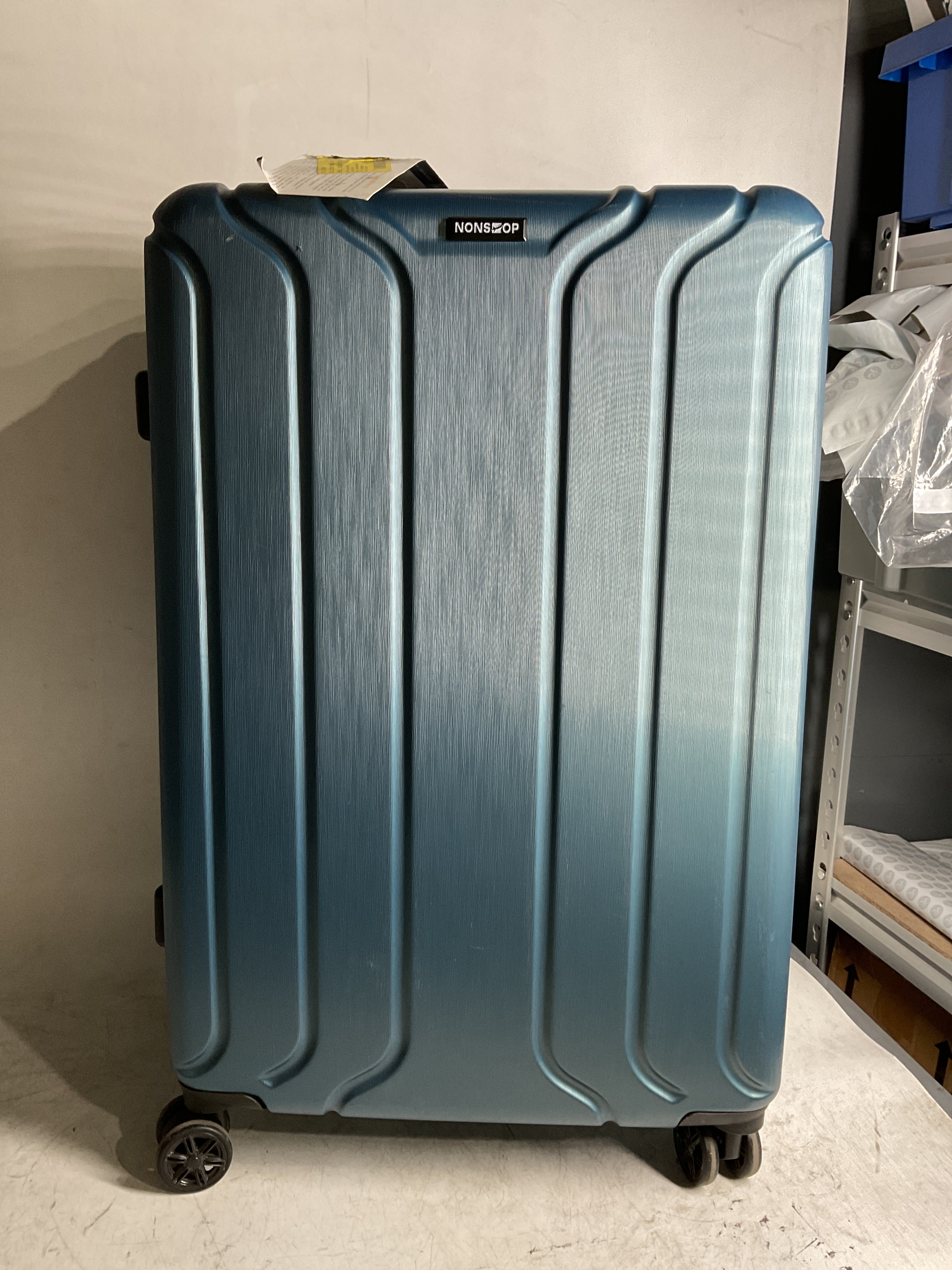 NONSTOP NEW YORK Luggage Expandable Spinner Wheels hard side shell Travel Suitcase Lightweight, TSA Lock, Double USB Port  ( Teal , 3-Piece Set (20/24/28) ) Teal 3 Piece Set 20 24 28 U29