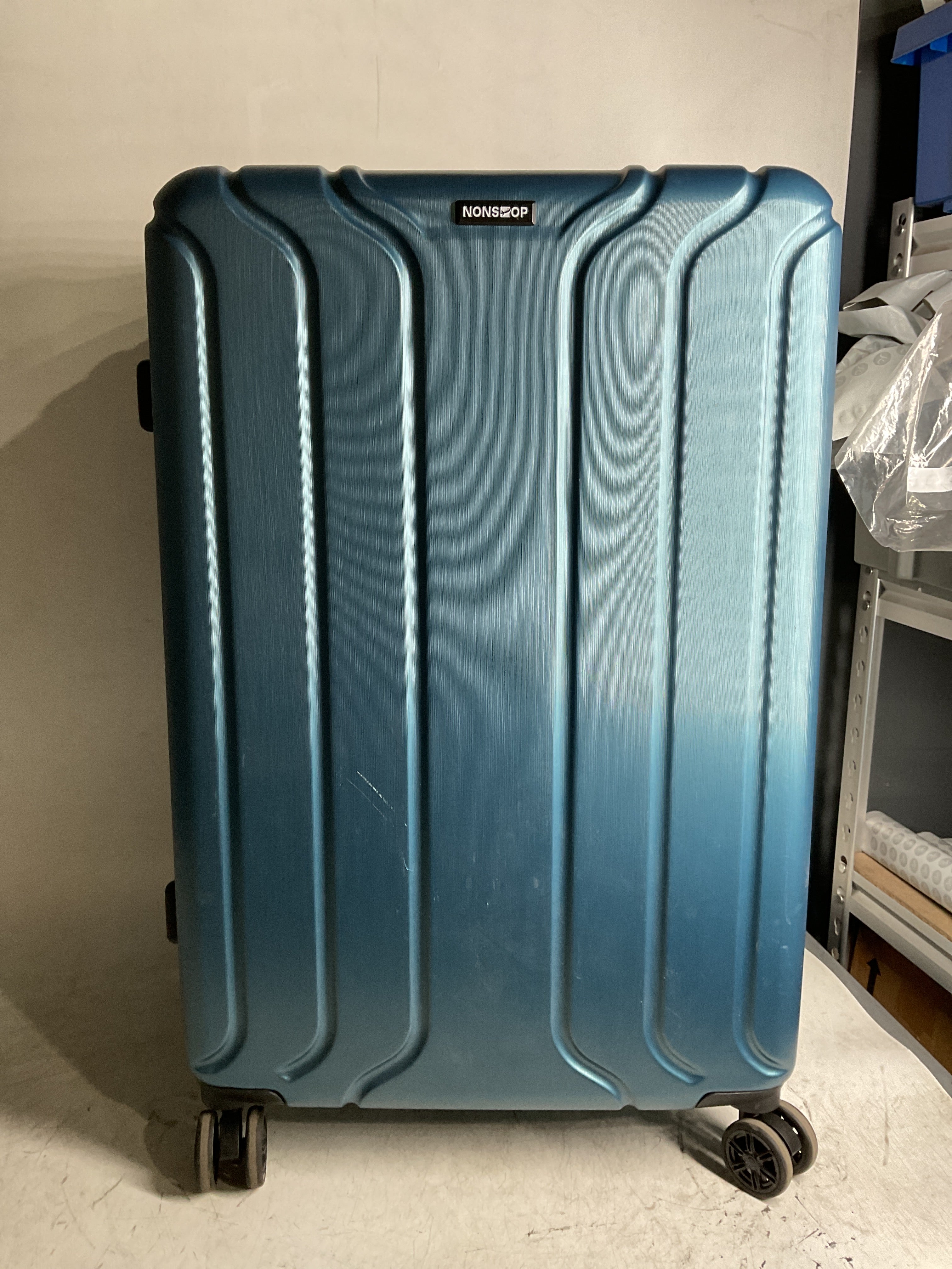 NONSTOP NEW YORK Luggage Expandable Spinner Wheels hard side shell Travel Suitcase Lightweight, TSA Lock, Double USB Port  ( Teal , 3-Piece Set (20/24/28) ) Teal 3 Piece Set 20 24 28 U30