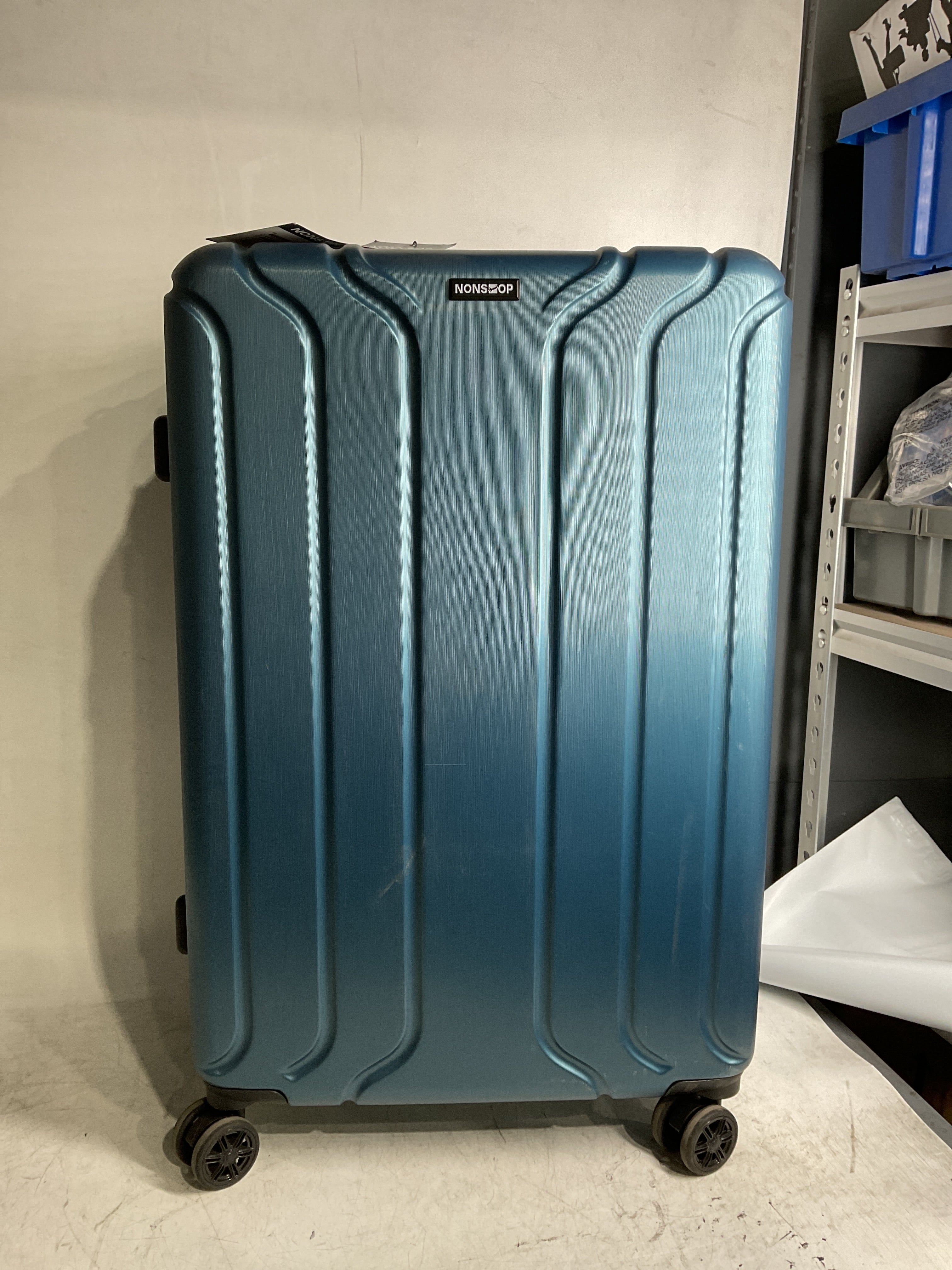 NONSTOP NEW YORK Luggage Expandable Spinner Wheels hard side shell Travel Suitcase Lightweight, TSA Lock, Double USB Port  ( Teal , 3-Piece Set (20/24/28) ) Teal 3 Piece Set 20 24 28 U32