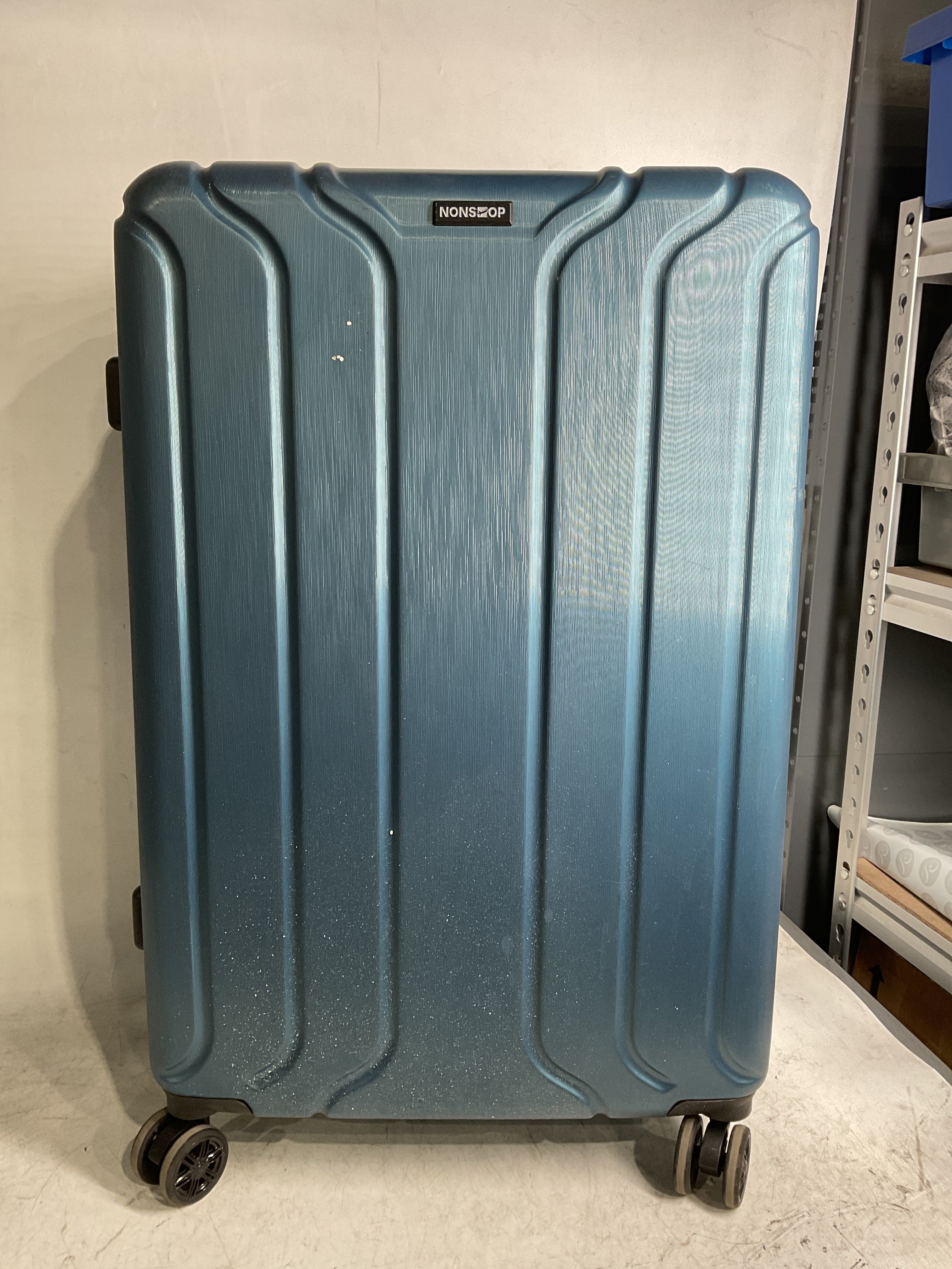 NONSTOP NEW YORK Luggage Expandable Spinner Wheels hard side shell Travel Suitcase Lightweight, TSA Lock, Double USB Port  ( Teal , 3-Piece Set (20/24/28) ) Teal 3 Piece Set 20 24 28 U33