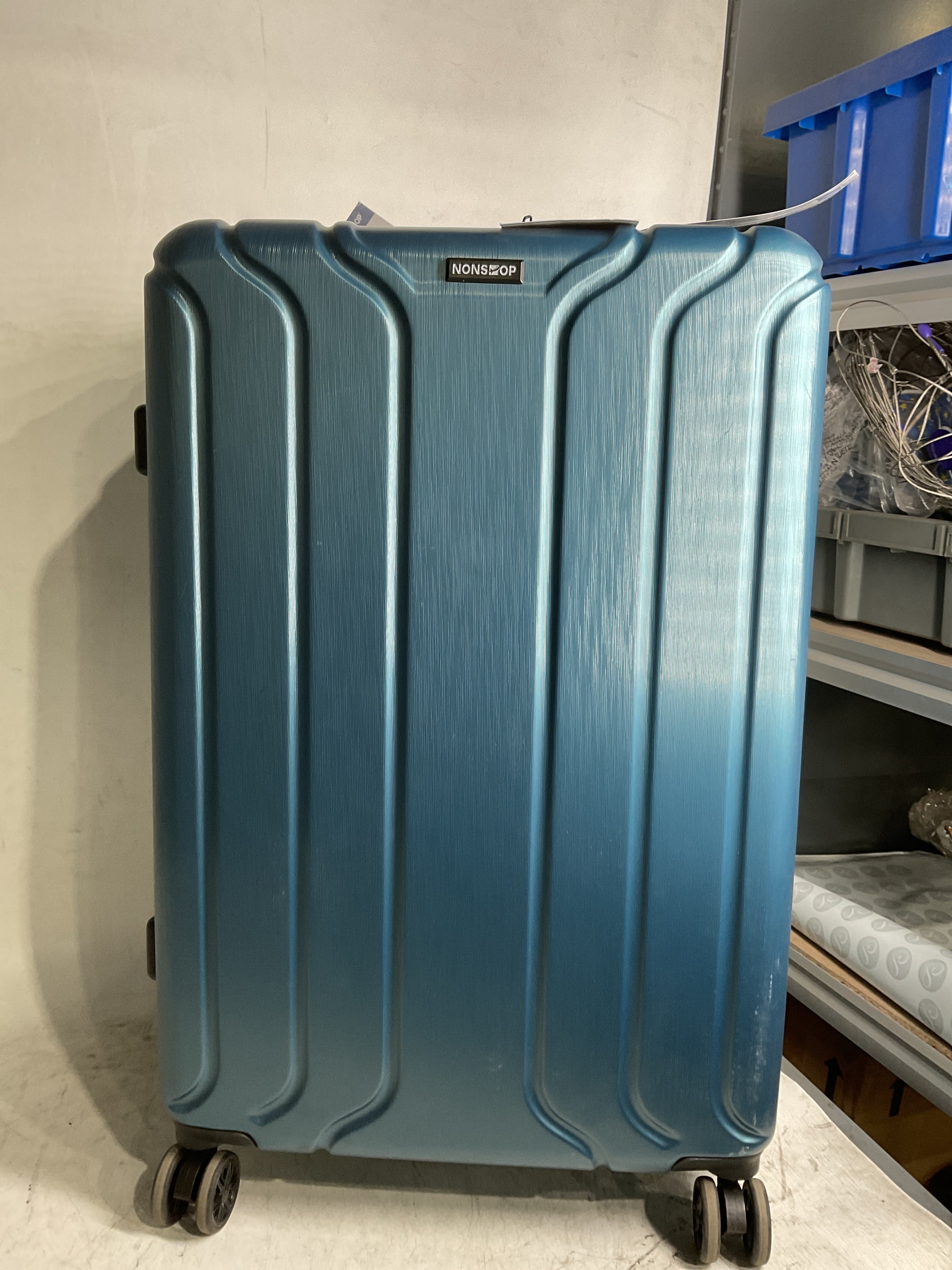 NONSTOP NEW YORK Luggage Expandable Spinner Wheels hard side shell Travel Suitcase Lightweight, TSA Lock, Double USB Port  ( Teal , 3-Piece Set (20/24/28) ) Teal 3 Piece Set 20 24 28 U34