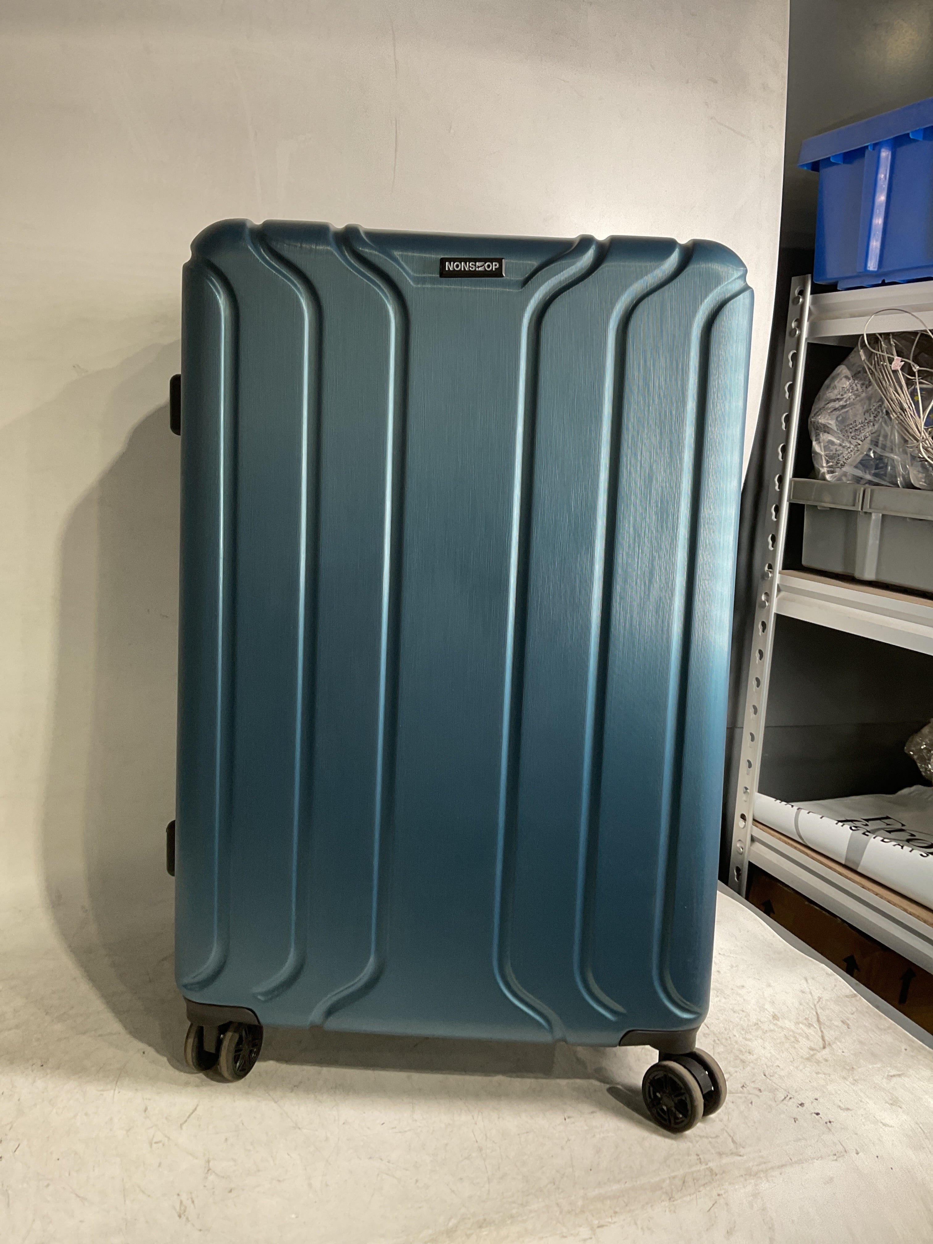 NONSTOP NEW YORK Luggage Expandable Spinner Wheels hard side shell Travel Suitcase Lightweight, TSA Lock, Double USB Port  ( Teal , 3-Piece Set (20/24/28) ) Teal 3 Piece Set 20 24 28 U35