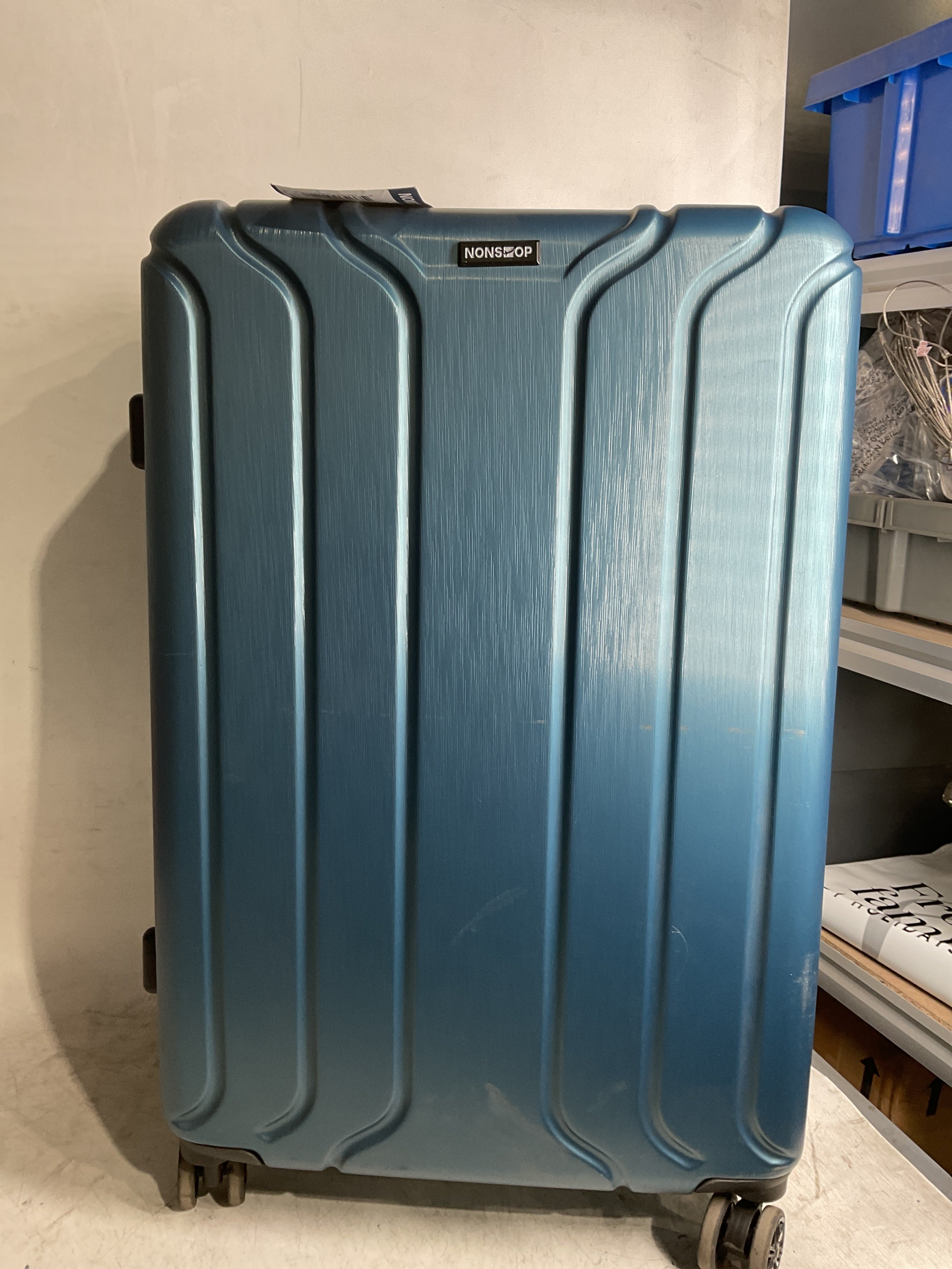 NONSTOP NEW YORK Luggage Expandable Spinner Wheels hard side shell Travel Suitcase Lightweight, TSA Lock, Double USB Port  ( Teal , 3-Piece Set (20/24/28) ) Teal 3 Piece Set 20 24 28 U36