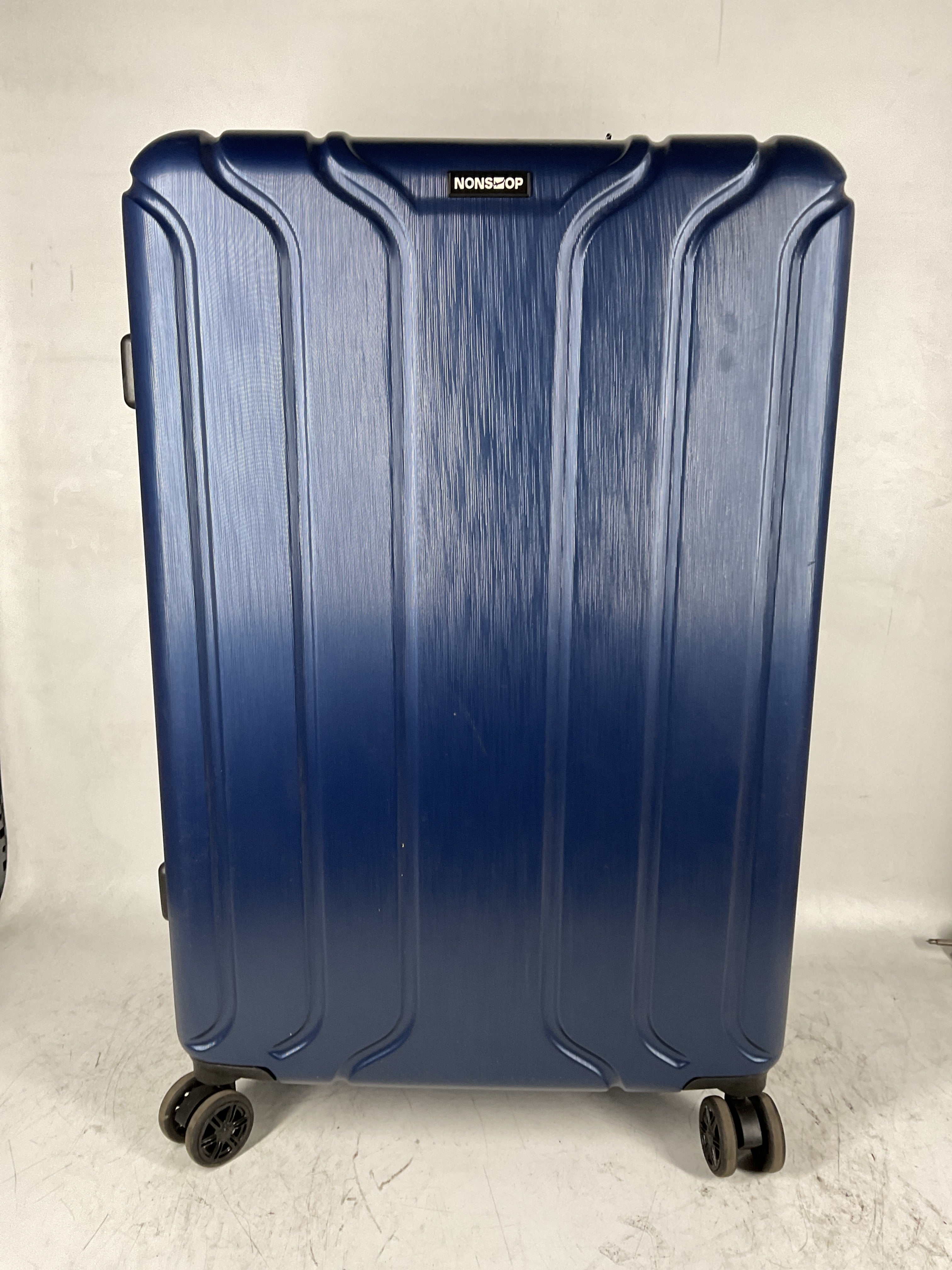 NONSTOP NEW YORK Luggage Expandable Spinner Wheels hard side shell Travel Suitcase Set 3 Piece Lightweight, TSA Lock, Double USB Port + 2 packing cubes Navy 3 Piece Set 20 24 28 U21