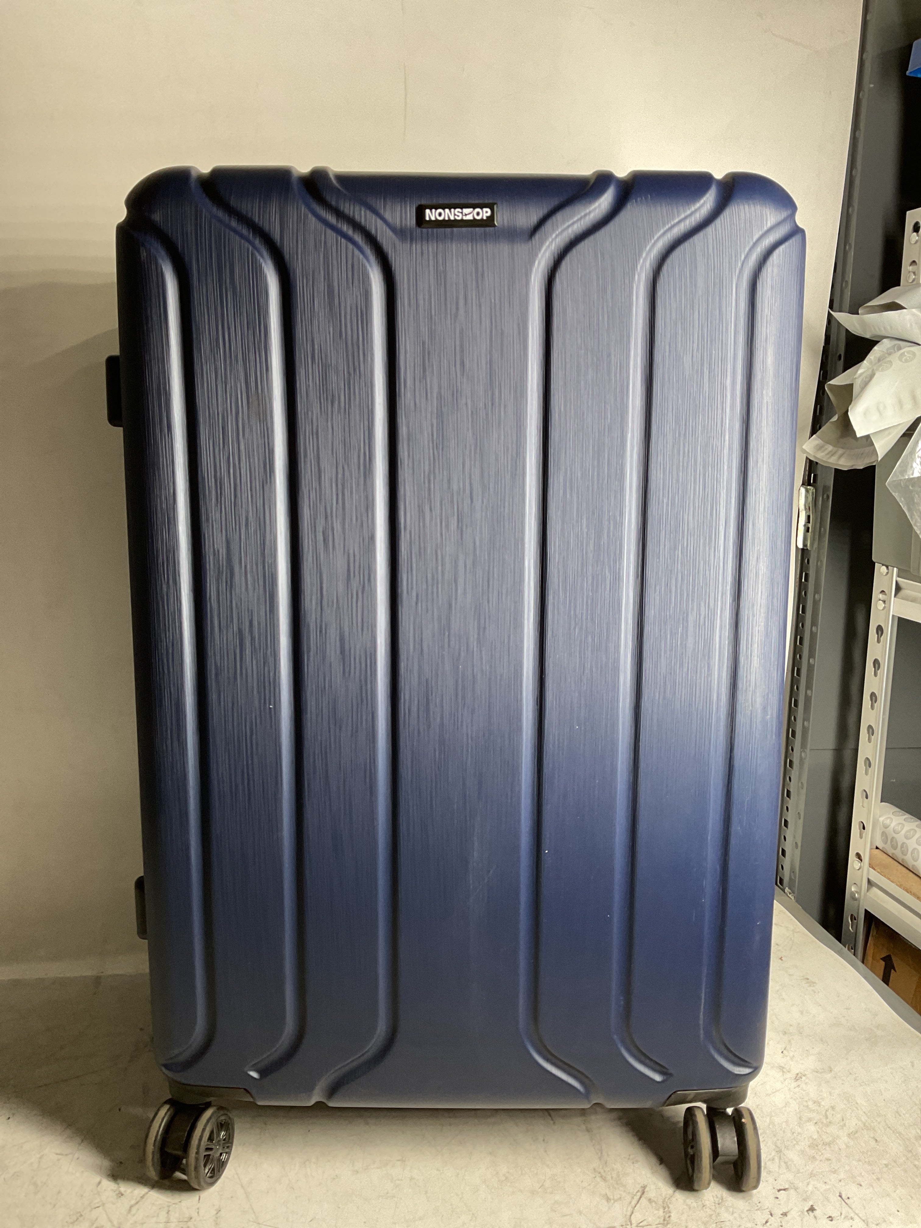 NONSTOP NEW YORK Luggage Expandable Spinner Wheels hard side shell Travel Suitcase Lightweight, TSA Lock, Double USB Port  ( Navy , 3-Piece Set (20/24/28) ) Navy 3 Piece Set 20 24 28 U27