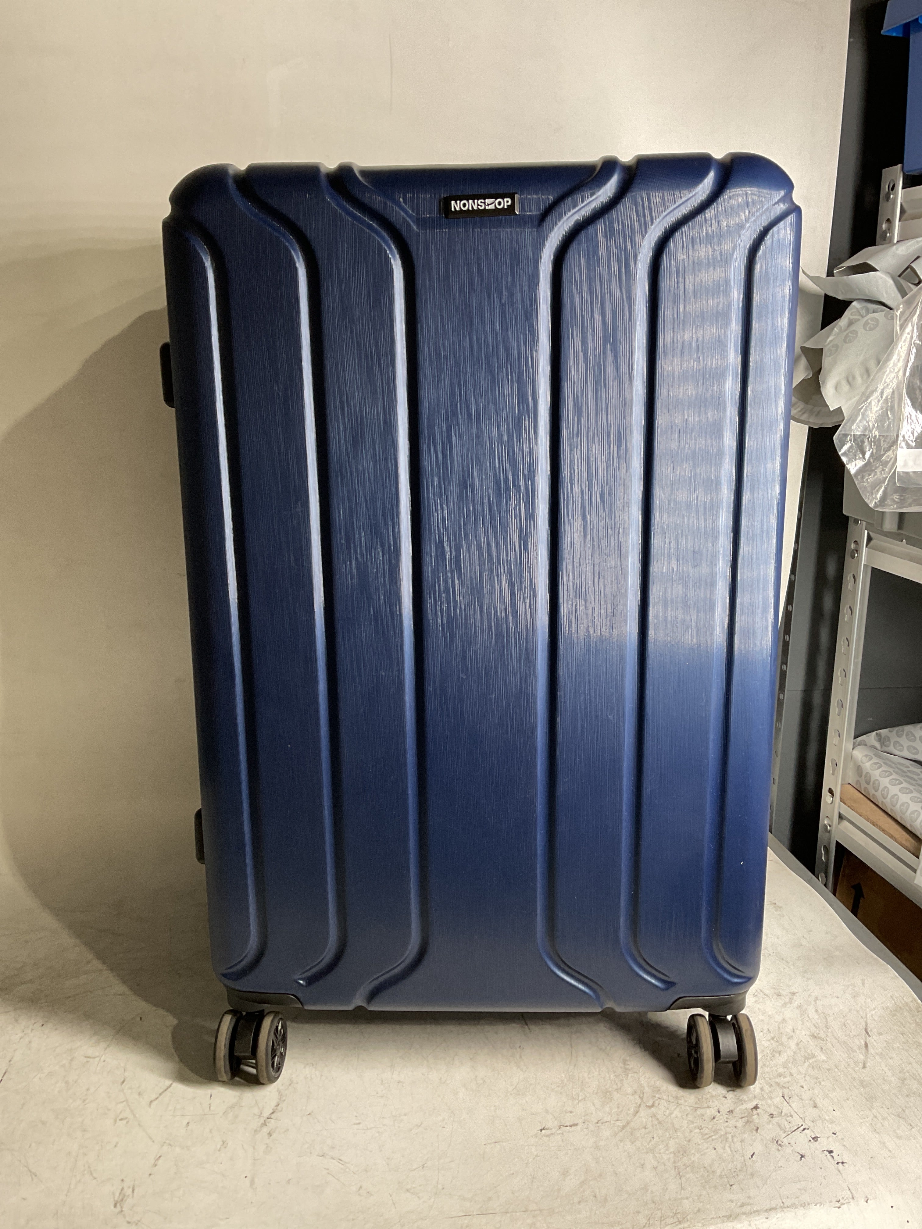 NONSTOP NEW YORK Luggage Expandable Spinner Wheels hard side shell Travel Suitcase Lightweight, TSA Lock, Double USB Port  ( Navy , 3-Piece Set (20/24/28) ) Navy 3 Piece Set 20 24 28 U28