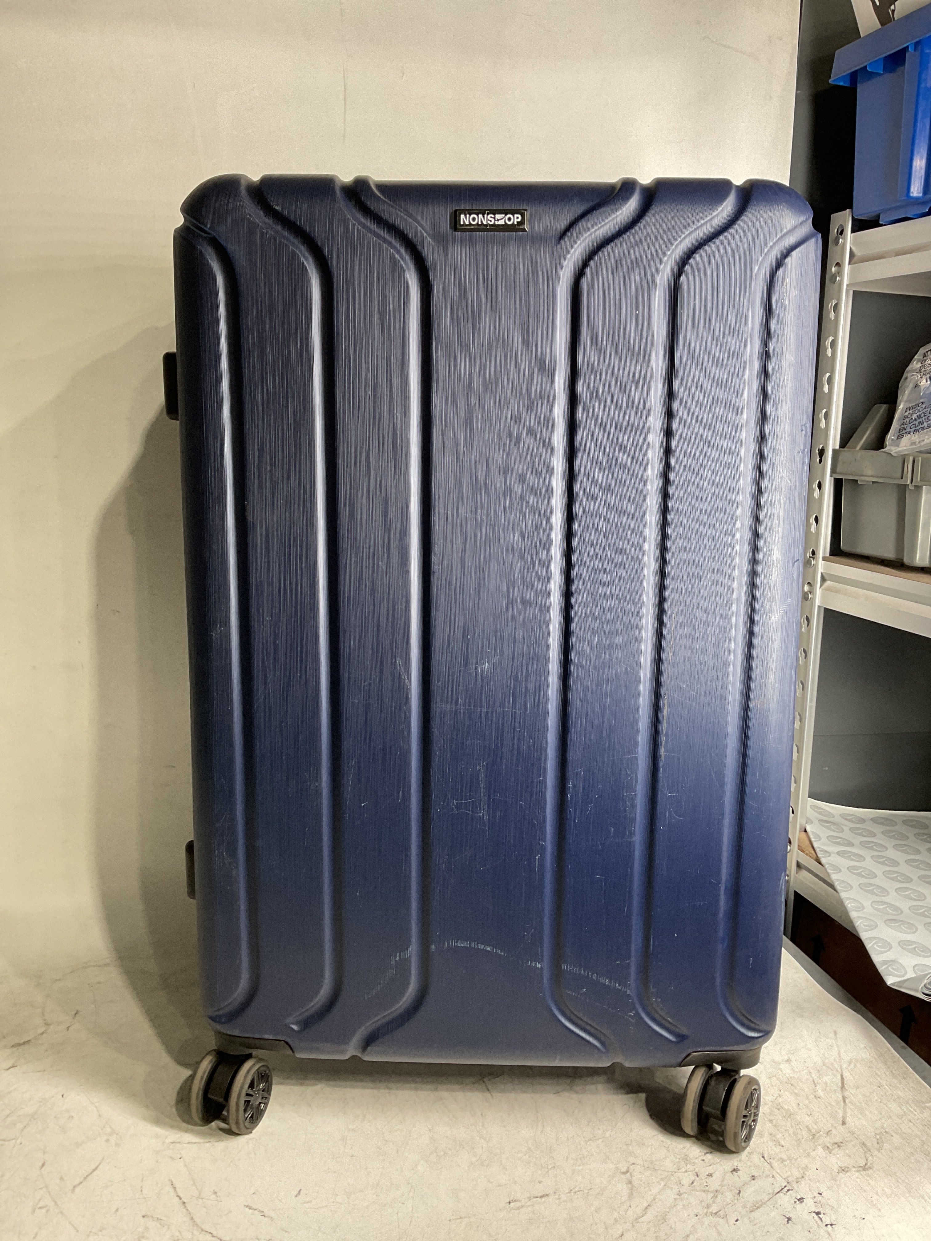 NONSTOP NEW YORK Luggage Expandable Spinner Wheels hard side shell Travel Suitcase Lightweight, TSA Lock, Double USB Port  ( Navy , 3-Piece Set (20/24/28) ) Navy 3 Piece Set 20 24 28 U30