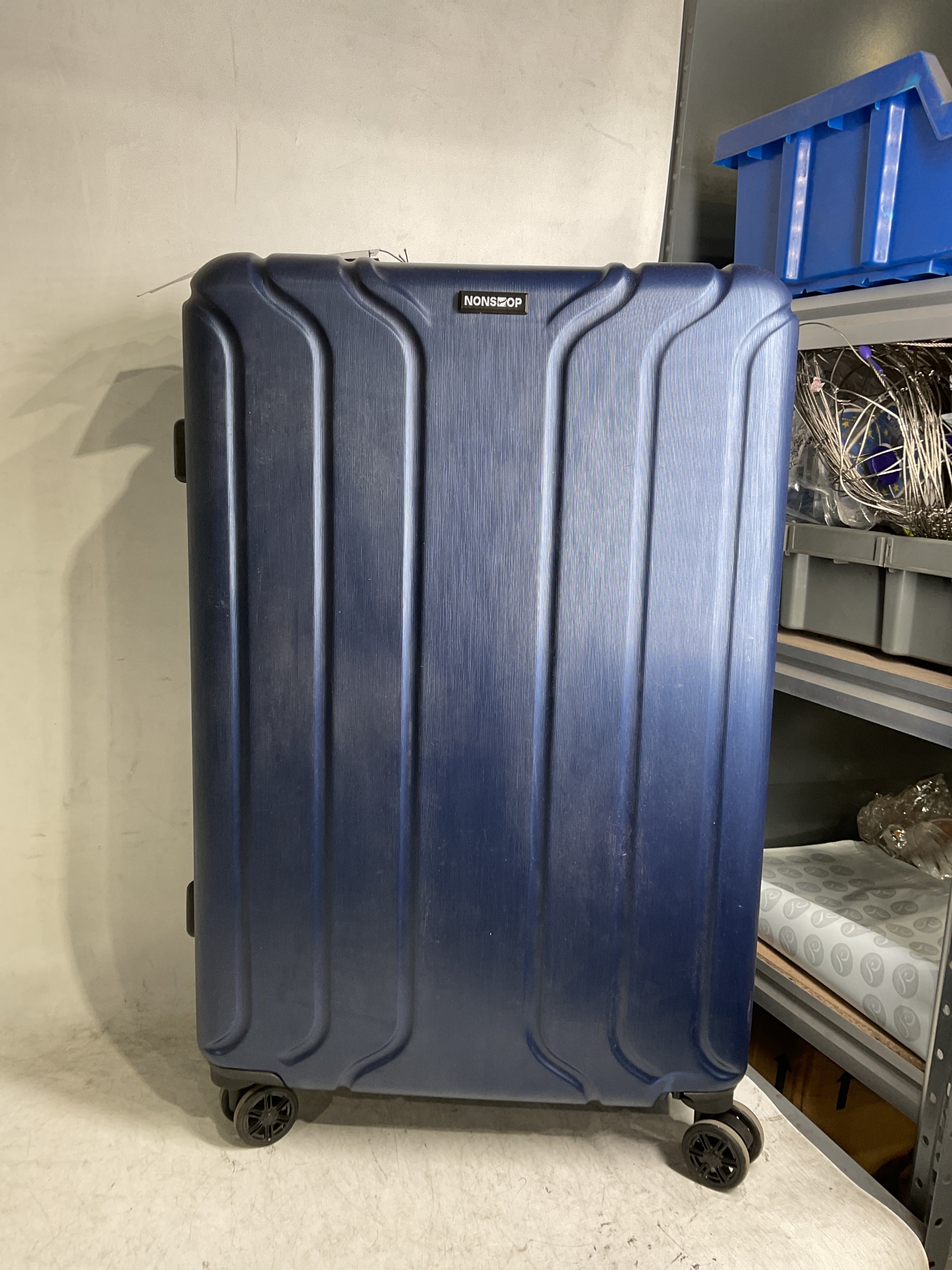 NONSTOP NEW YORK Luggage Expandable Spinner Wheels hard side shell Travel Suitcase Lightweight, TSA Lock, Double USB Port  ( Navy , 3-Piece Set (20/24/28) ) Navy 3 Piece Set 20 24 28 U31