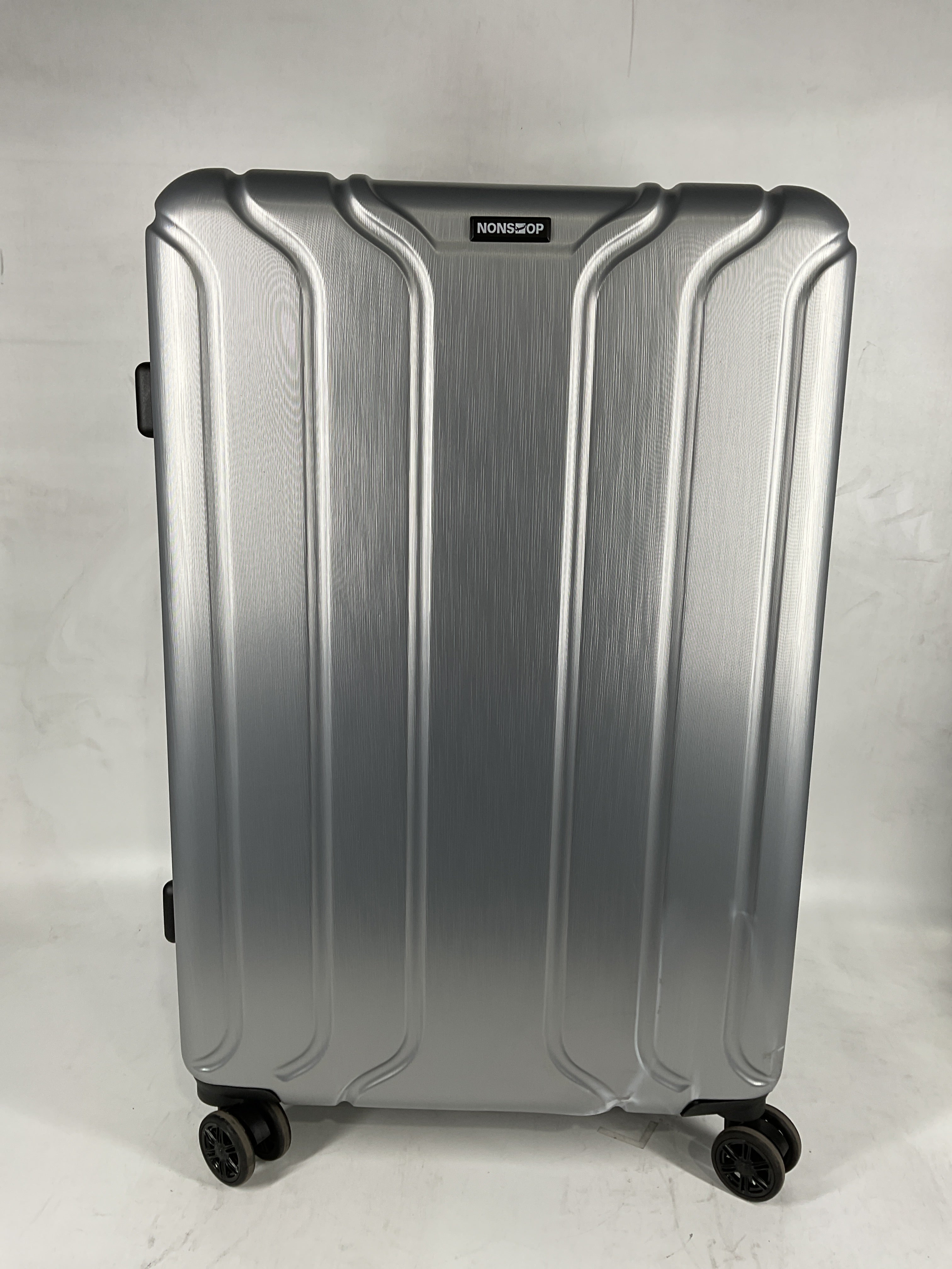 NONSTOP NEW YORK Luggage Expandable Spinner Wheels hard side shell Travel Suitcase Set 3 Piece Lightweight, TSA Lock, Double USB Port + 2 packing cubes Silver 3 Piece Set 20 24 28 U19