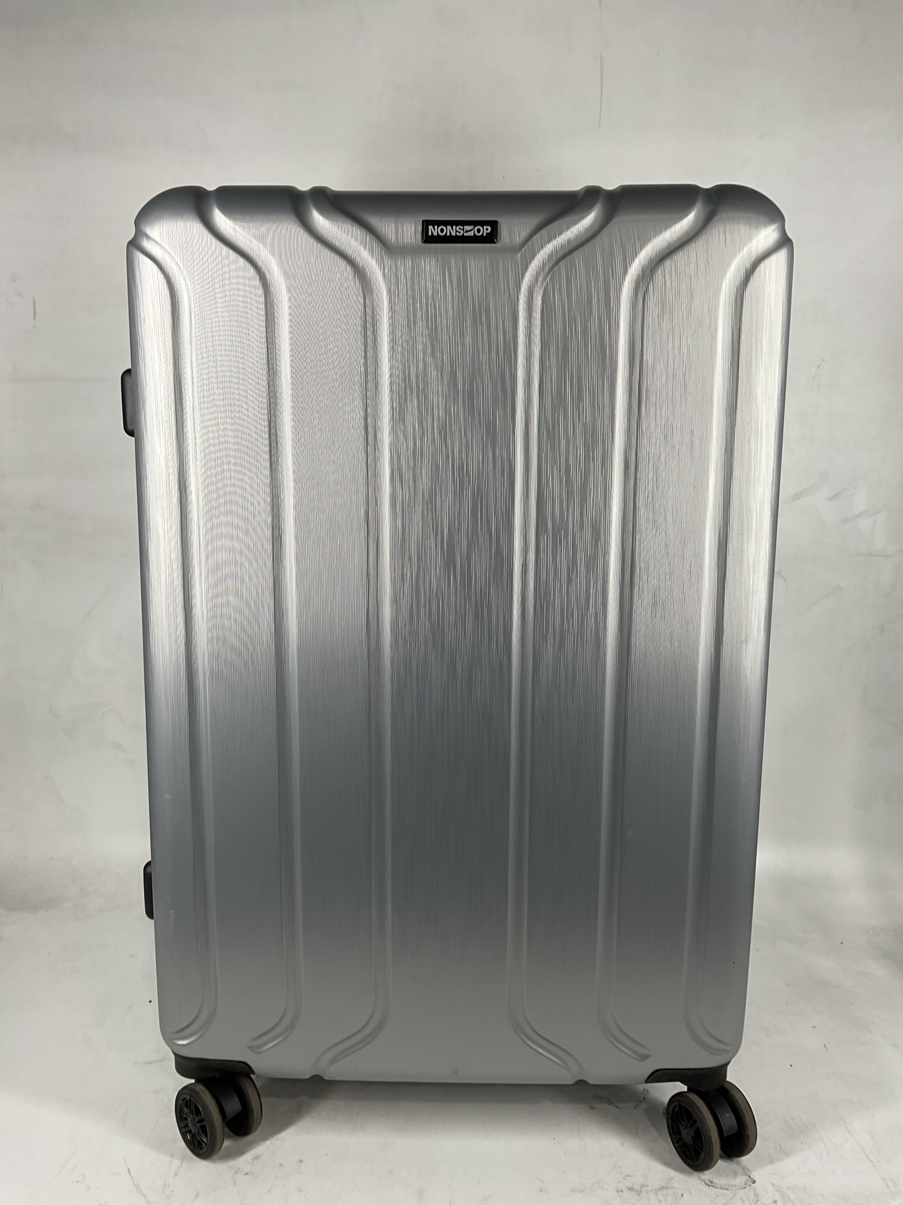 NONSTOP NEW YORK Luggage Expandable Spinner Wheels hard side shell Travel Suitcase Set 3 Piece Lightweight, TSA Lock, Double USB Port + 2 packing cubes Silver 3 Piece Set 20 24 28 U20