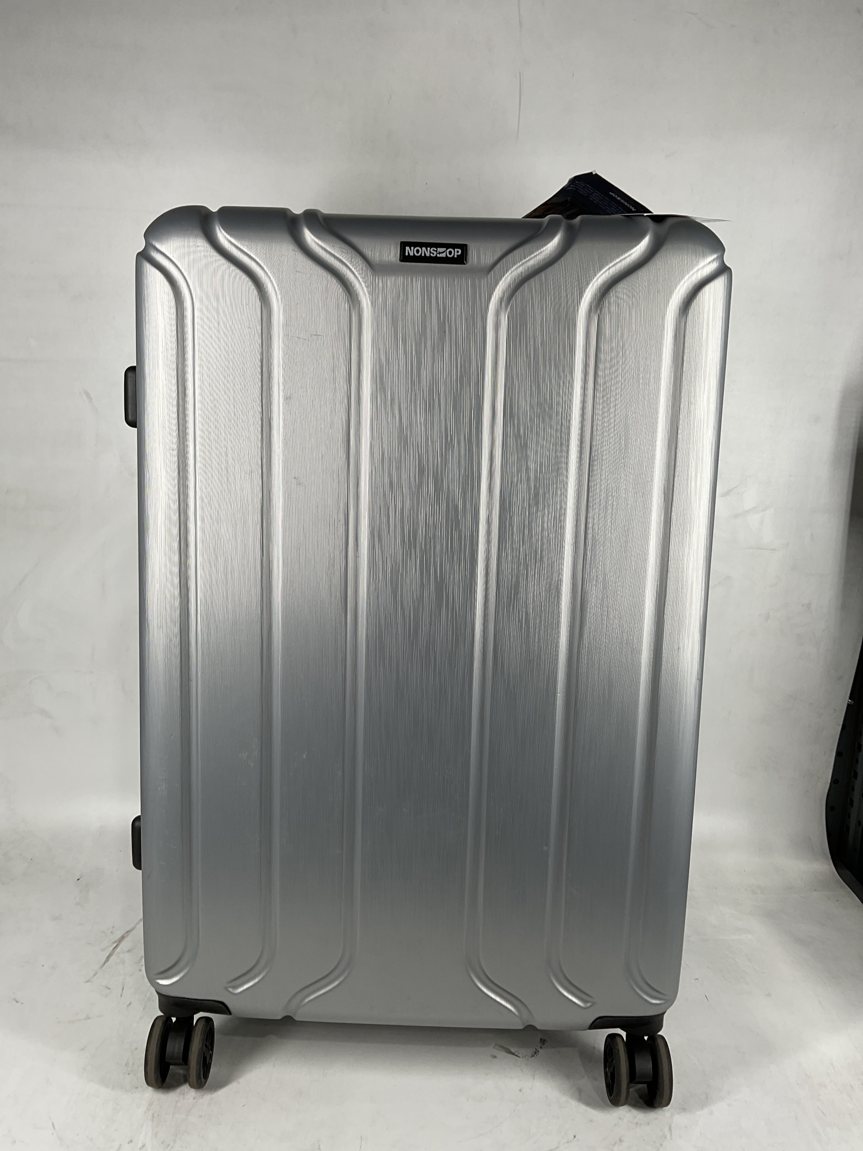NONSTOP NEW YORK Luggage Expandable Spinner Wheels hard side shell Travel Suitcase Set 3 Piece Lightweight, TSA Lock, Double USB Port + 2 packing cubes Silver 3 Piece Set 20 24 28 U21