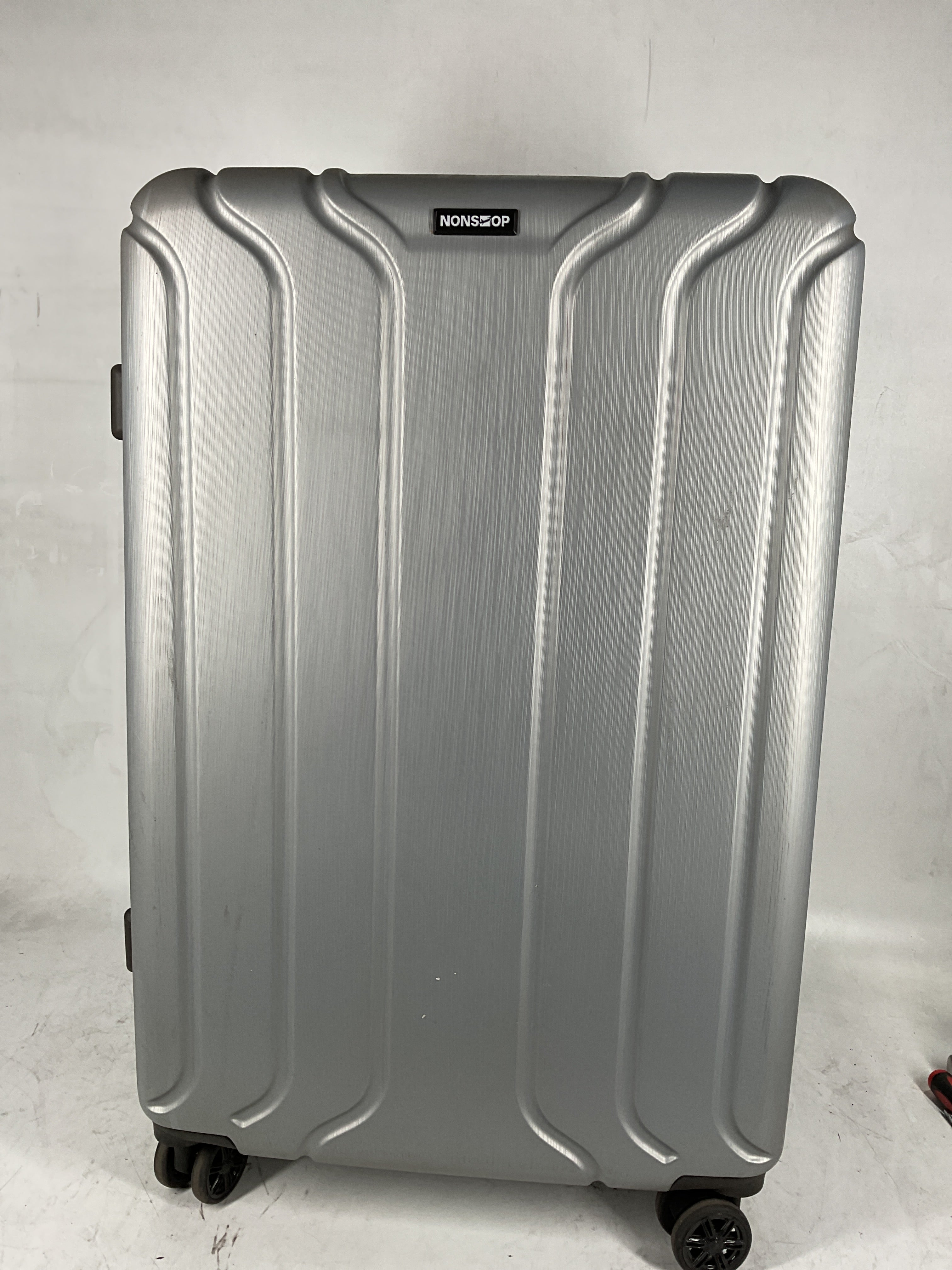 NONSTOP NEW YORK Luggage Expandable Spinner Wheels hard side shell Travel Suitcase Set 3 Piece Lightweight, TSA Lock, Double USB Port + 2 packing cubes Silver 3 Piece Set 20 24 28 U23