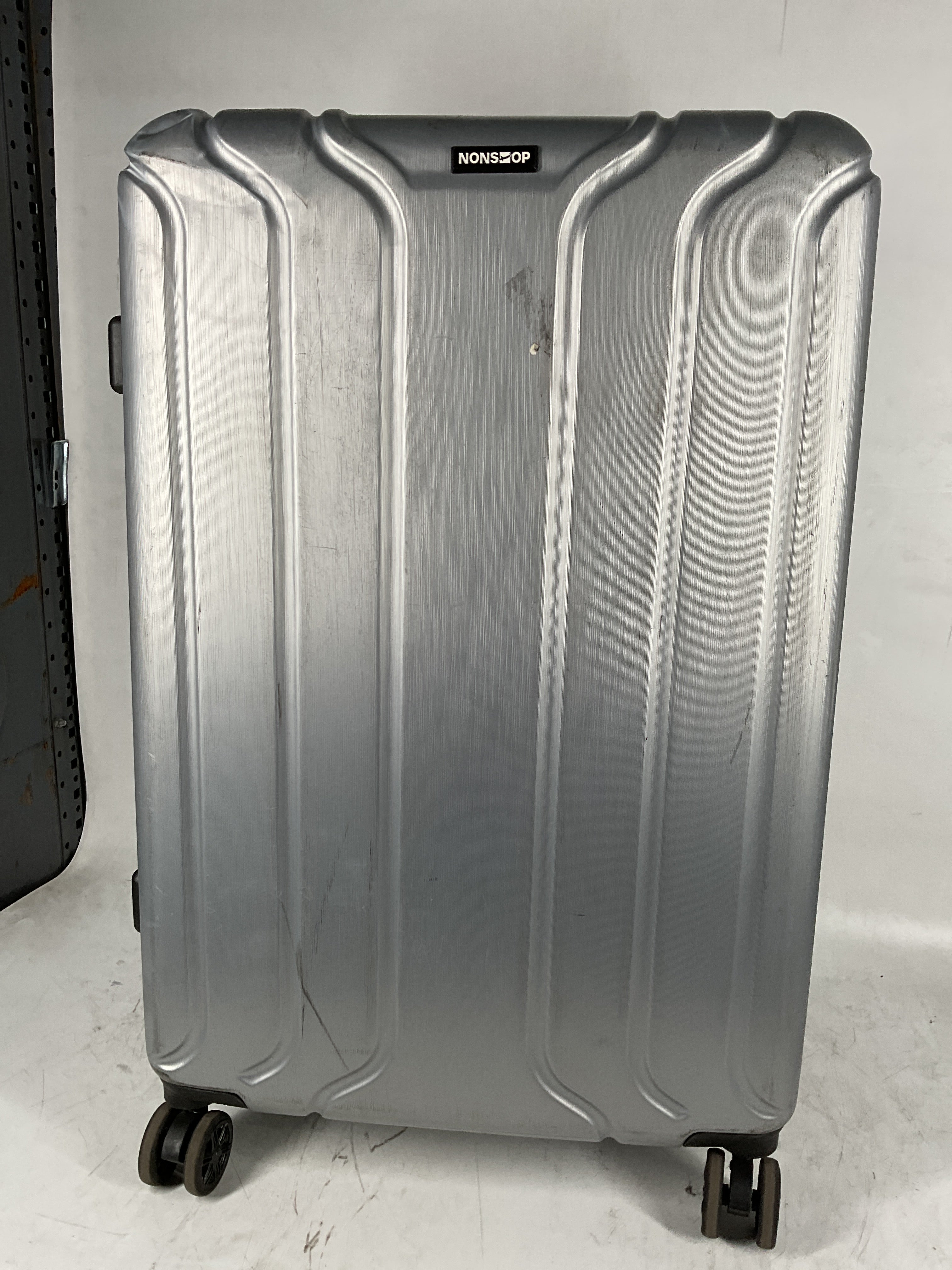 NONSTOP NEW YORK Luggage Expandable Spinner Wheels hard side shell Travel Suitcase Set 3 Piece Lightweight, TSA Lock, Double USB Port + 2 packing cubes Silver 3 Piece Set 20 24 28 U24