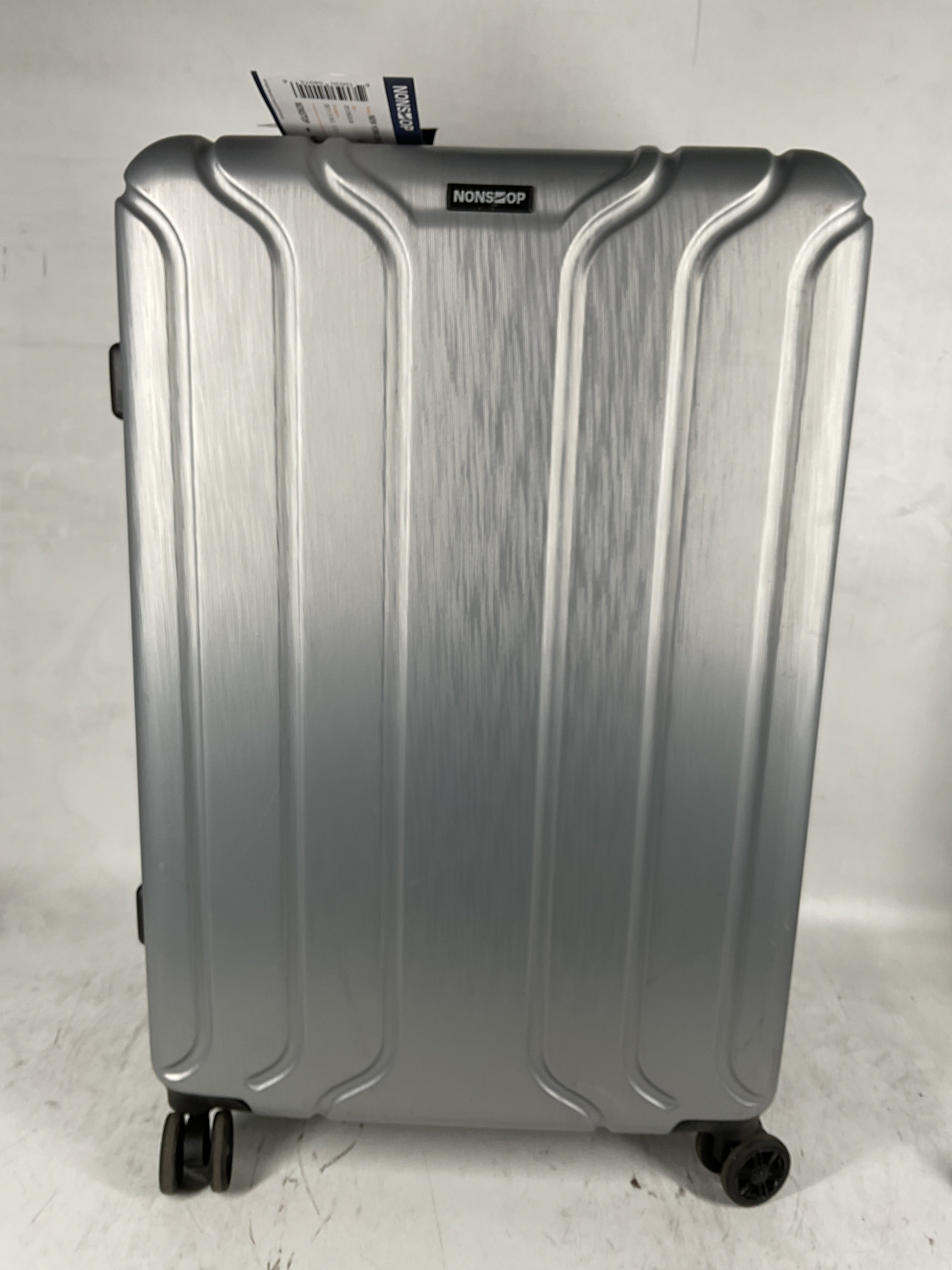 NONSTOP NEW YORK Luggage Expandable Spinner Wheels hard side shell Travel Suitcase Set 3 Piece Lightweight, TSA Lock, Double USB Port + 2 packing cubes Silver 3 Piece Set 20 24 28 U25