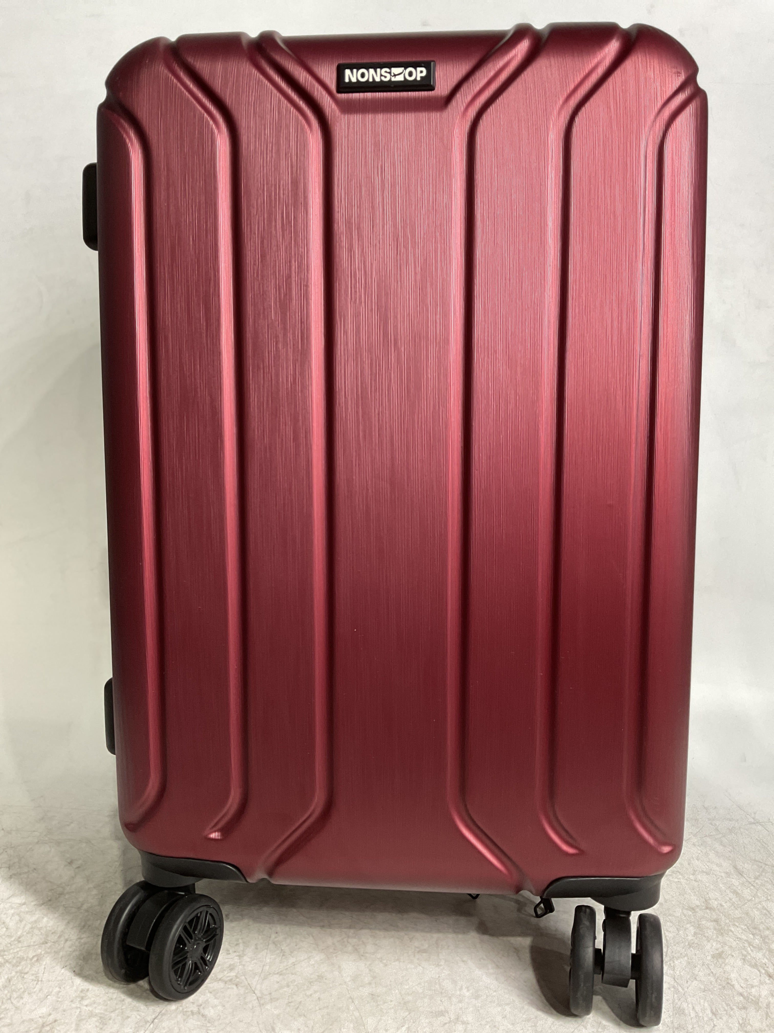 NONSTOP NEW YORK Luggage Expandable Spinner Wheels hard side shell Travel Suitcase Lightweight, TSA Lock, Double USB Port  ( Burgundy , 3-Piece Set (20/24/28) ) Burgundy 3 Piece Set 20 24 28 U7