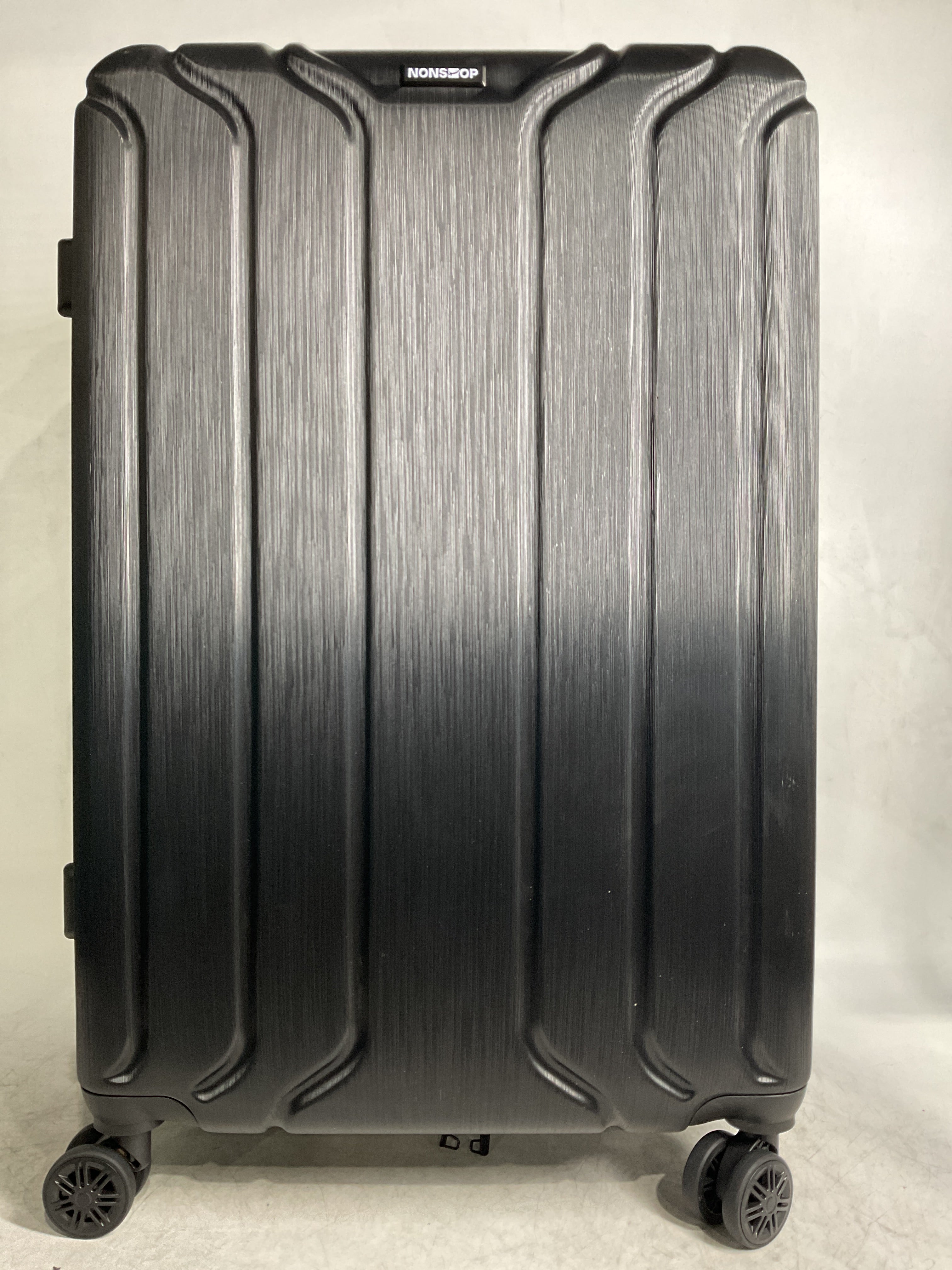 NONSTOP NEW YORK Luggage Expandable Spinner Wheels hard side shell Travel Suitcase Lightweight, TSA Lock, Double USB Port  ( Black , 3-Piece Set (20/24/28) ) Black 3 Piece Set 20 24 28 U1