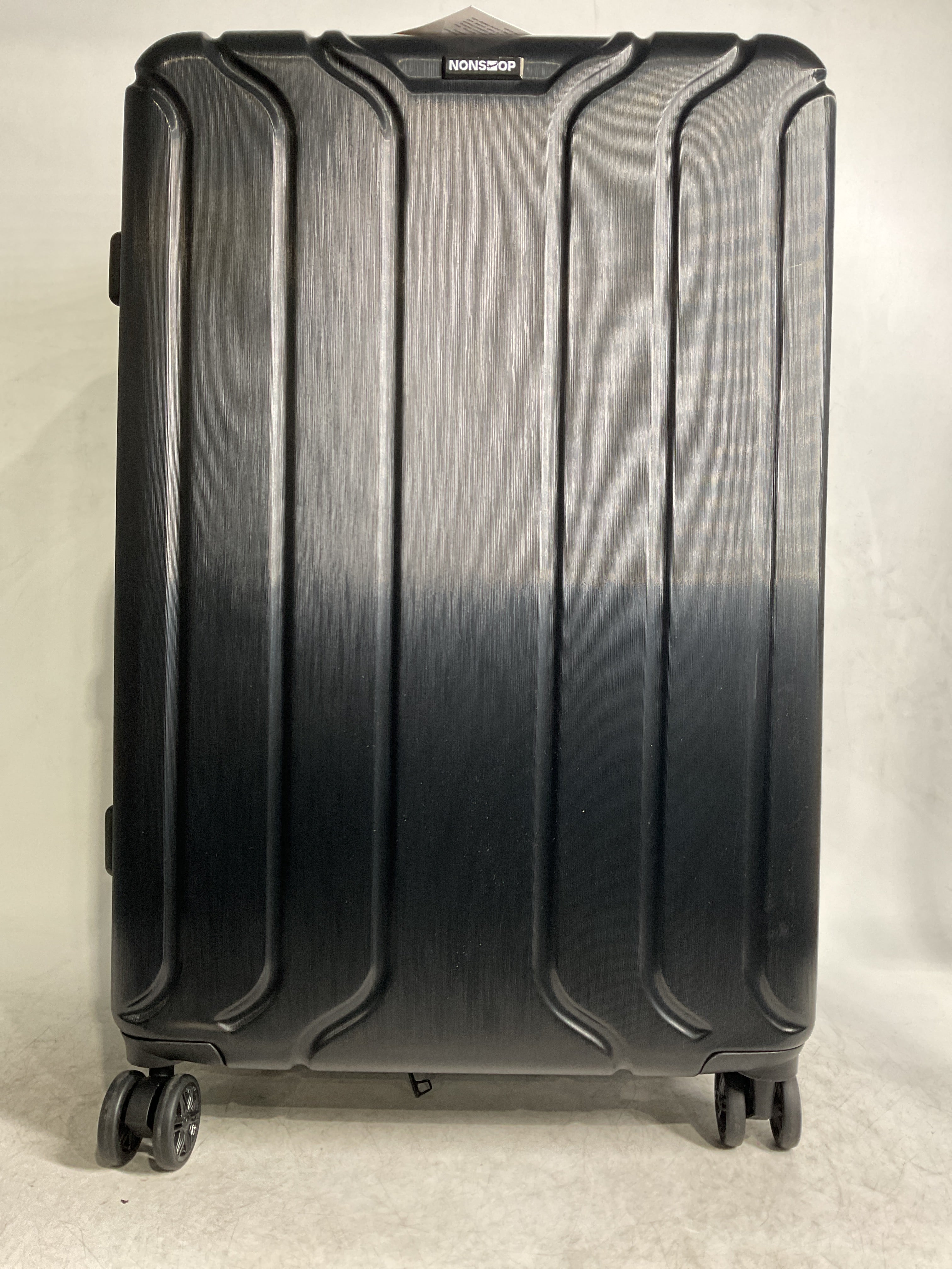 NONSTOP NEW YORK Luggage Expandable Spinner Wheels hard side shell Travel Suitcase Lightweight, TSA Lock, Double USB Port  ( Black , 3-Piece Set (20/24/28) ) Black 3 Piece Set 20 24 28 U2