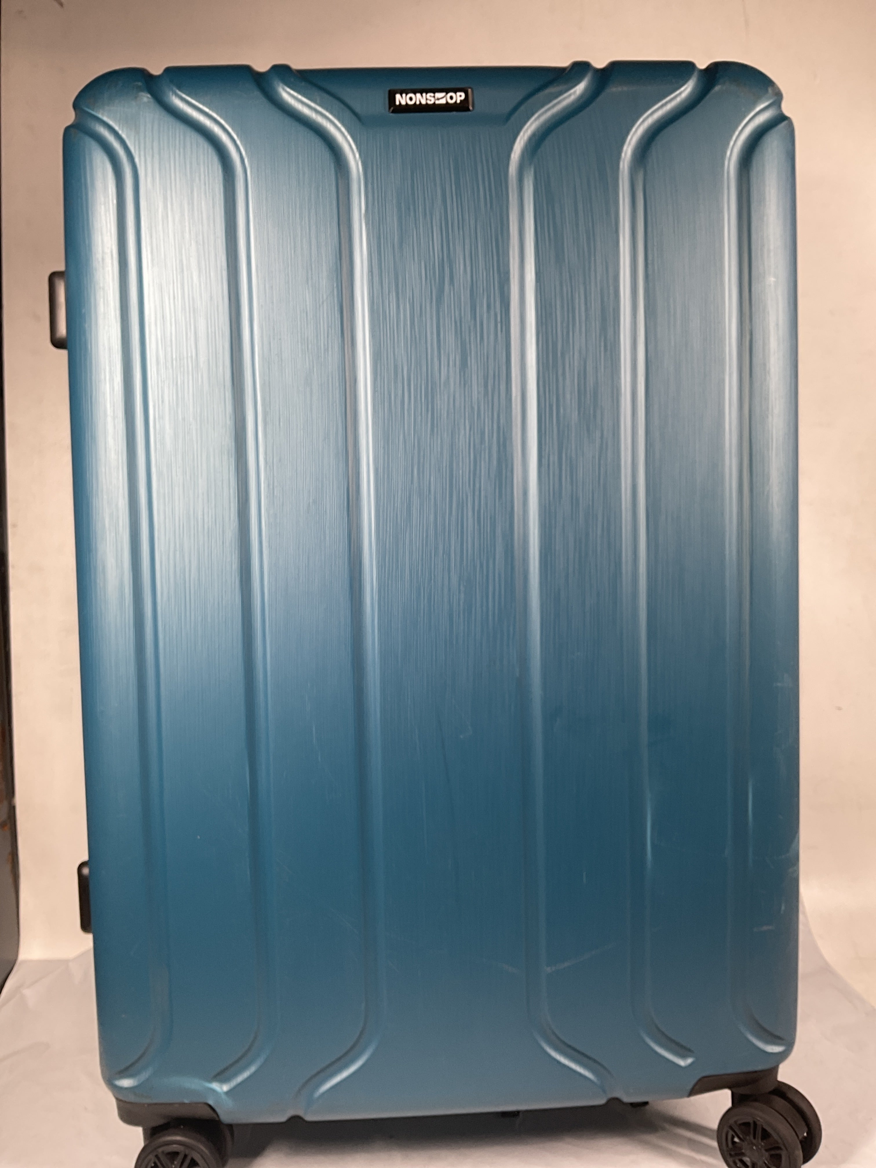 NONSTOP NEW YORK Luggage Expandable Spinner Wheels hard side shell Travel Suitcase Lightweight, TSA Lock, Double USB Port  ( Teal , 3-Piece Set (20/24/28) ) Teal 3 Piece Set 20 24 28 U6