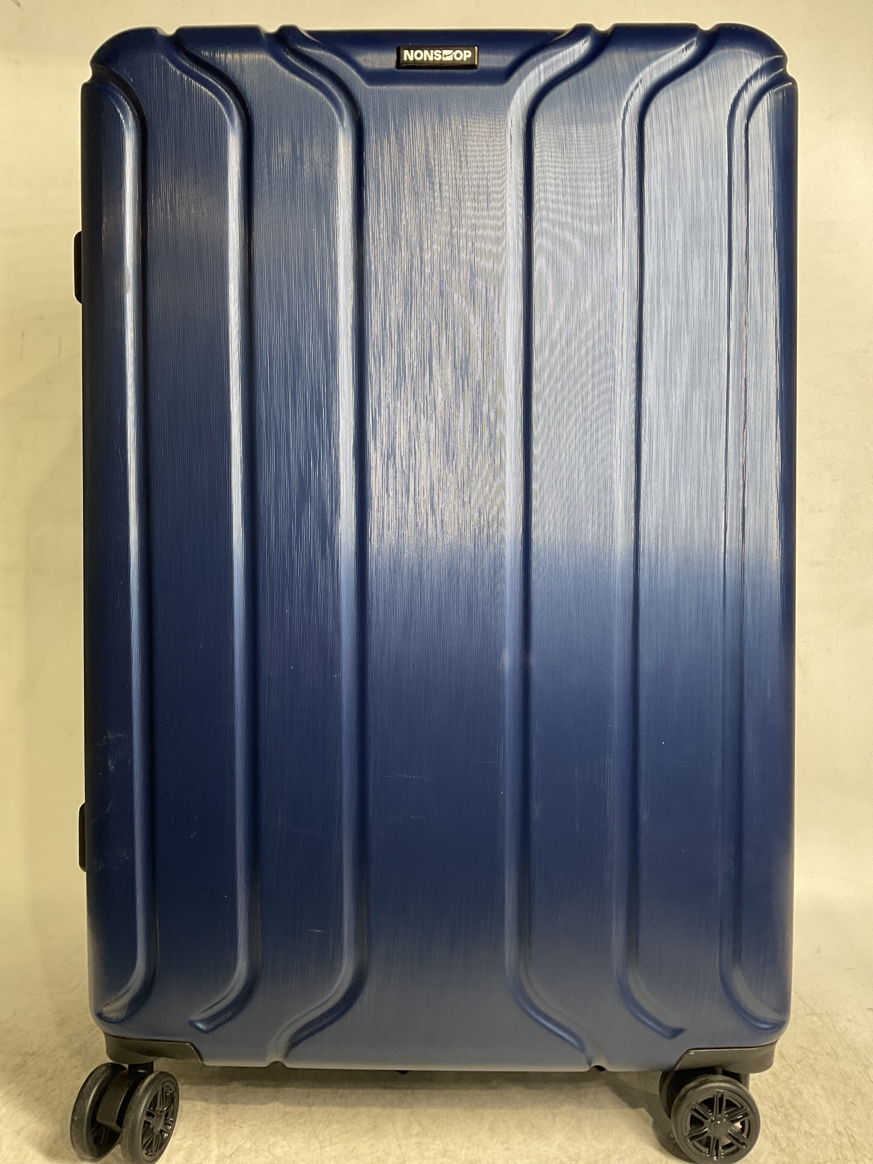 NONSTOP NEW YORK Luggage Expandable Spinner Wheels hard side shell Travel Suitcase Lightweight, TSA Lock, Double USB Port  ( Navy , 3-Piece Set (20/24/28) ) Navy 3 Piece Set 20 24 28 U3