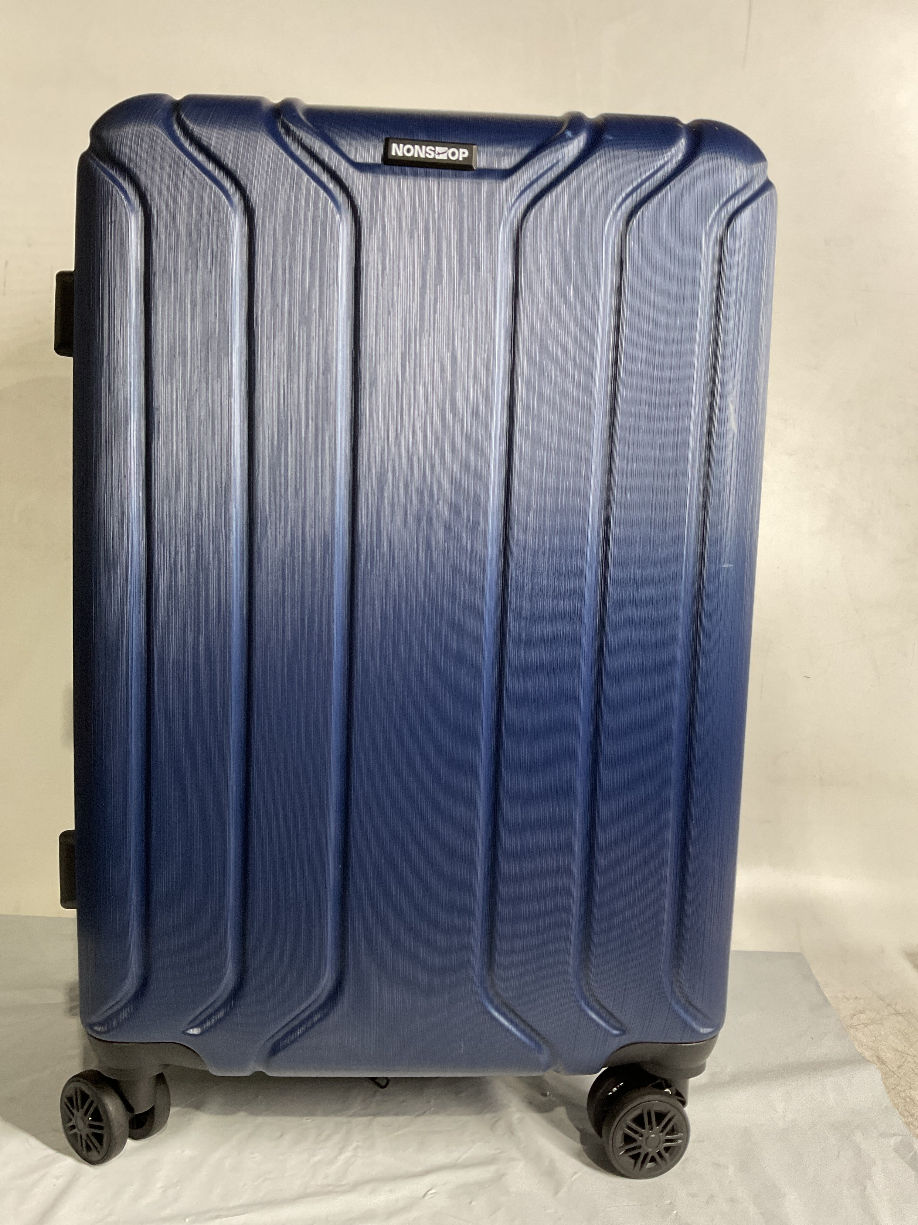 NONSTOP NEW YORK Luggage Expandable Spinner Wheels hard side shell Travel Suitcase Lightweight, TSA Lock, Double USB Port  ( Navy , 3-Piece Set (20/24/28) ) Navy 3 Piece Set 20 24 28 U5