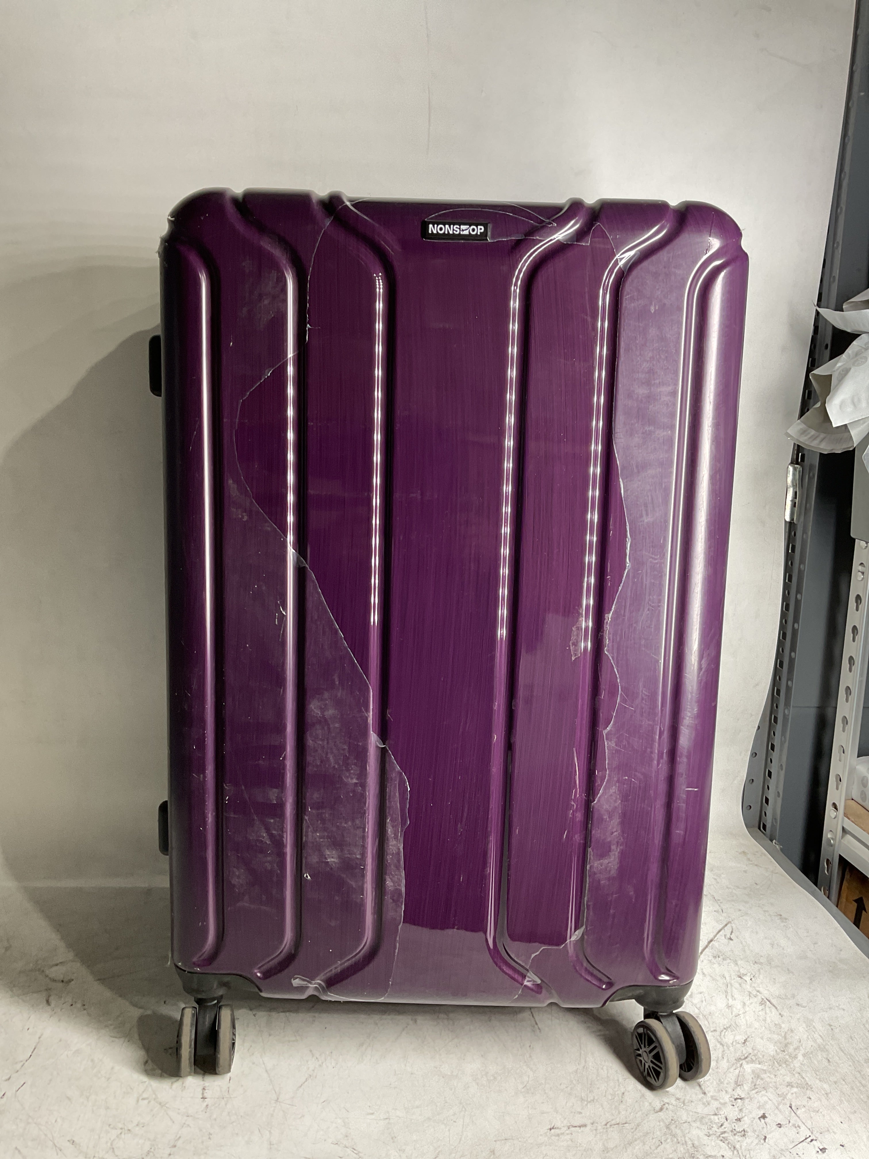 NONSTOP New York Elite Luggage Expandable Lightweight Spinner Wheels hard side shell Travel Suitcase Set, TSA Lock, Double USB Port, 3 packing cubes ( Plum , 3-piece Set (20/24/28) ) Plum 3 Piece Set 20 24 28 U1