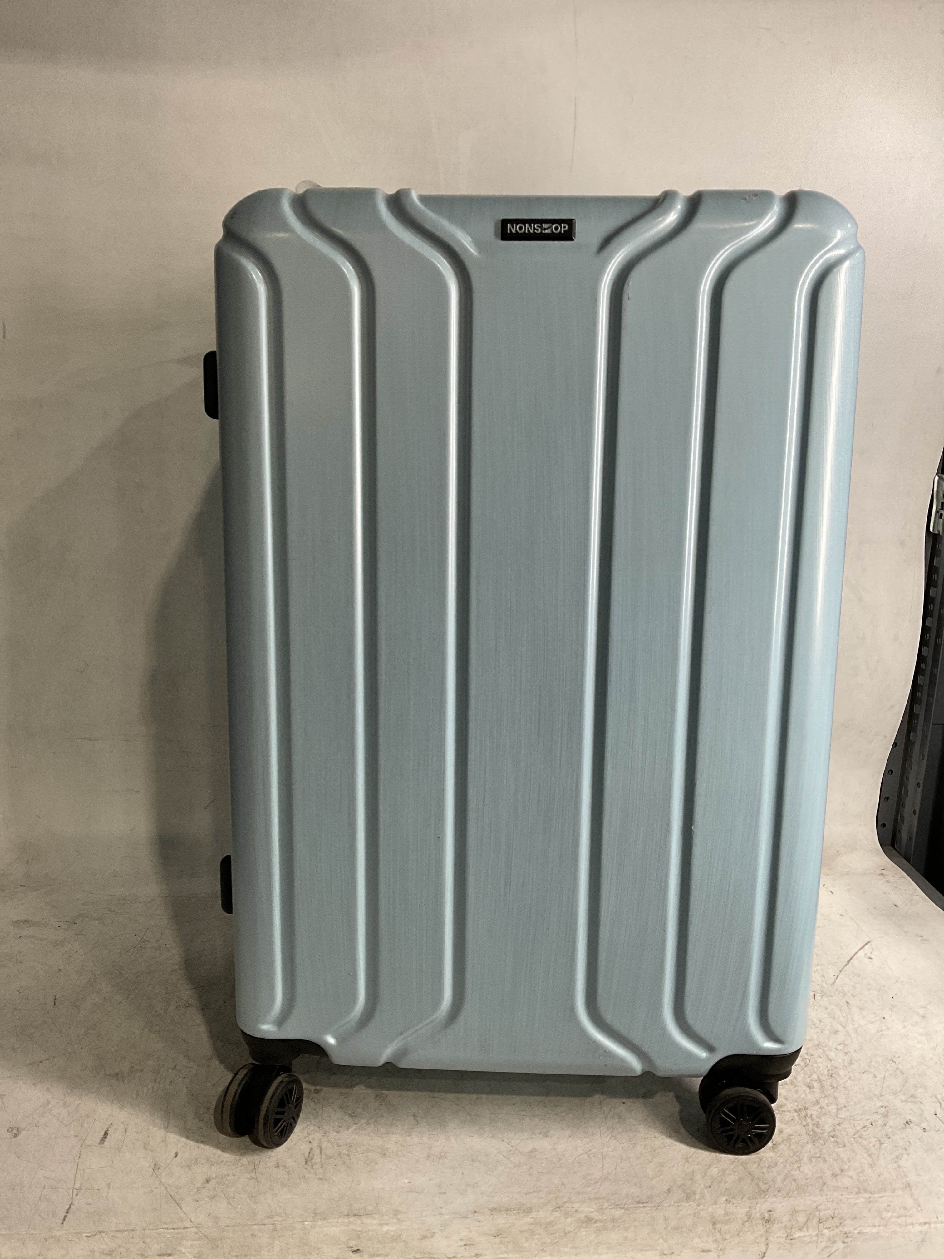NONSTOP New York Elite Luggage Expandable Lightweight Spinner Wheels hard side shell Travel Suitcase Set, TSA Lock, Double USB Port, 3 packing cubes ( Sky Blue , 3-piece Set (20/24/28) ) Sky Blue 3 Piece Set 20 24 28 U2