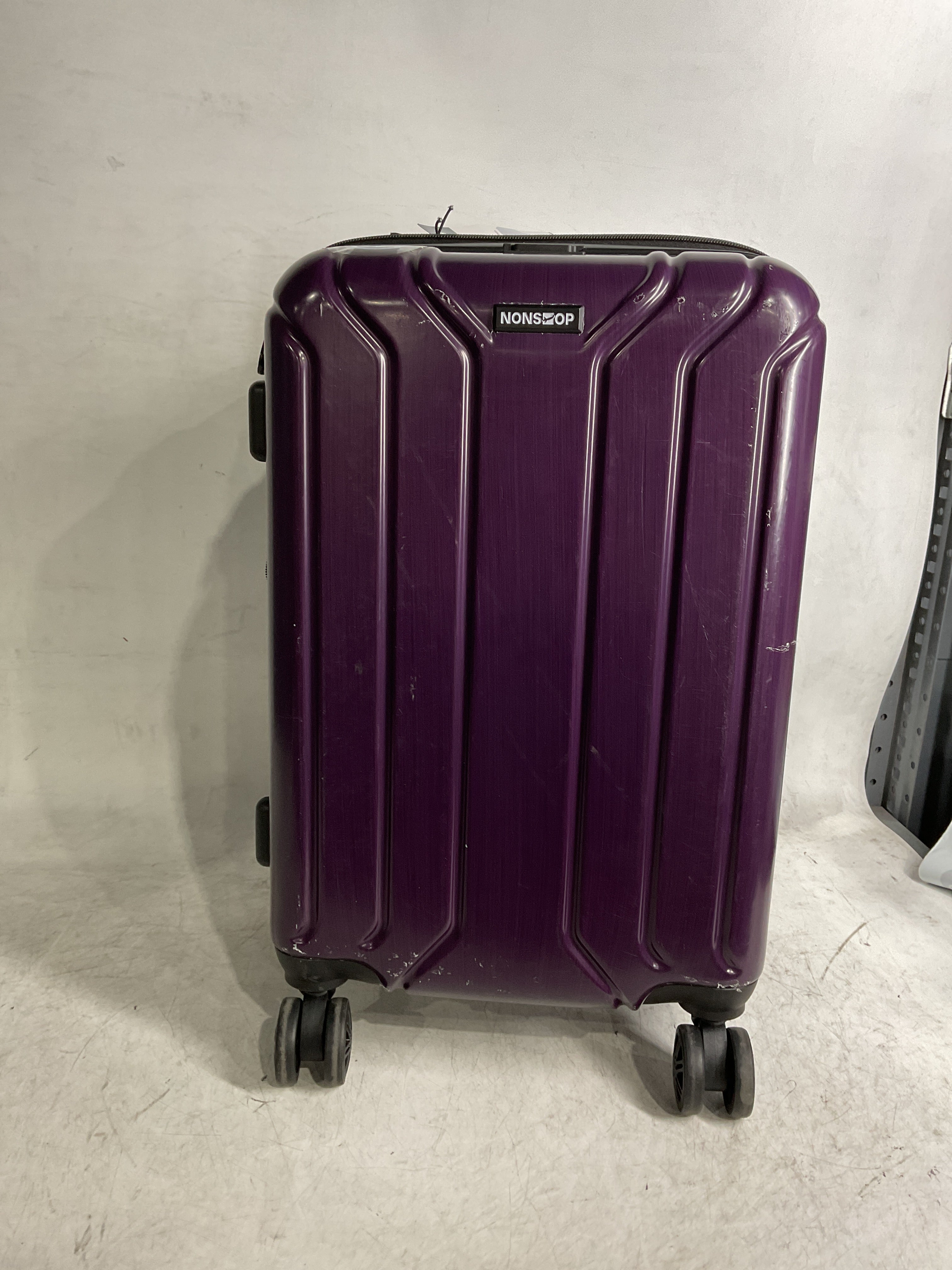 NONSTOP New York Elite Luggage Expandable Lightweight Spinner Wheels hard side shell Travel Suitcase Set, TSA Lock, Double USB Port, 3 packing cubes ( Plum , Carry-On 21-Inch ) Plum Carry On 21 Inch U1