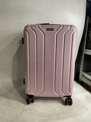 NONSTOP New York Elite Luggage Expandable Lightweight Spinner Wheels hard side shell Travel Suitcase Set, TSA Lock, Double USB Port, 3 packing cubes ( Blush Pink , Checked-Medium 24-Inch ) Blush Pink Checked Medium 24 Inch U1