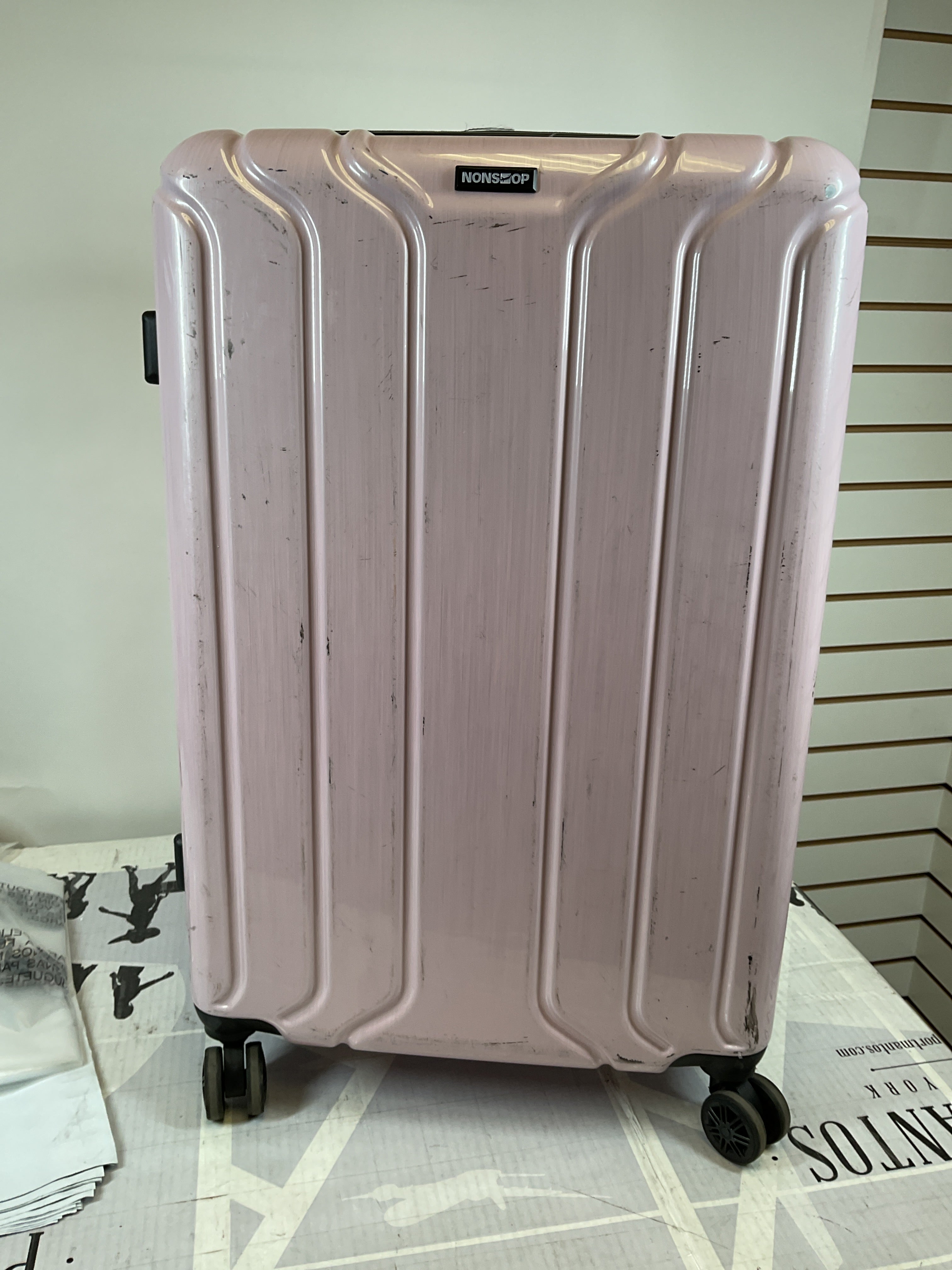 NONSTOP Hardside Large, Lightweight Luggage, 28 Elite ( Blush Pink , Checked-Large 28-Inch ) Blush Pink Checked Large 28 Inch U2