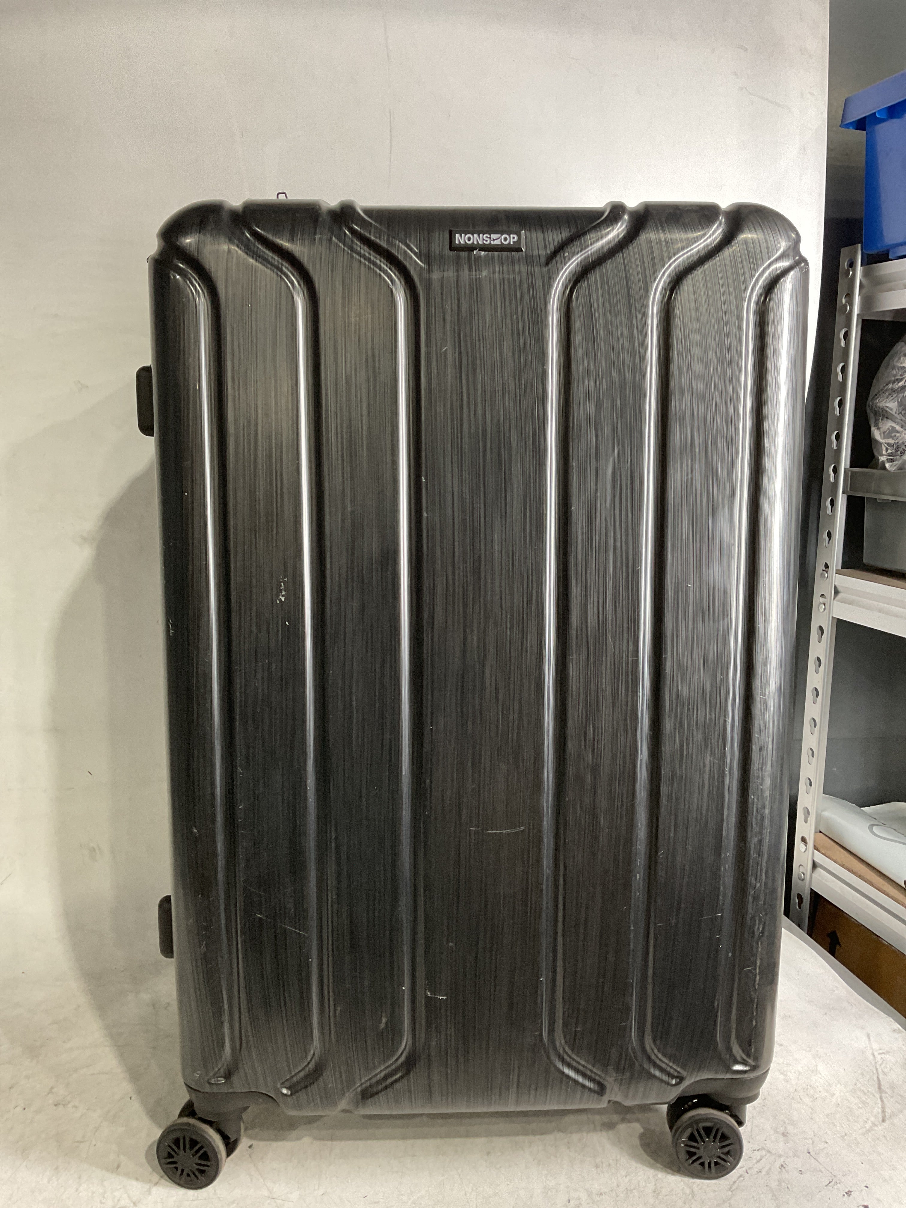 NONSTOP New York Elite Luggage Expandable Lightweight Spinner Wheels hard side shell Travel Suitcase Set, TSA Lock, Double USB Port, 3 packing cubes ( Charcoal , Checked-Large 28-Inch ) Charcoal Checked Large 28 Inch U2