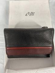 Osgoode Marley RFID Blocking Womens Leather Flap Wallet (Black w/Brandy Interior) Black w/ Brandy Interior  U1