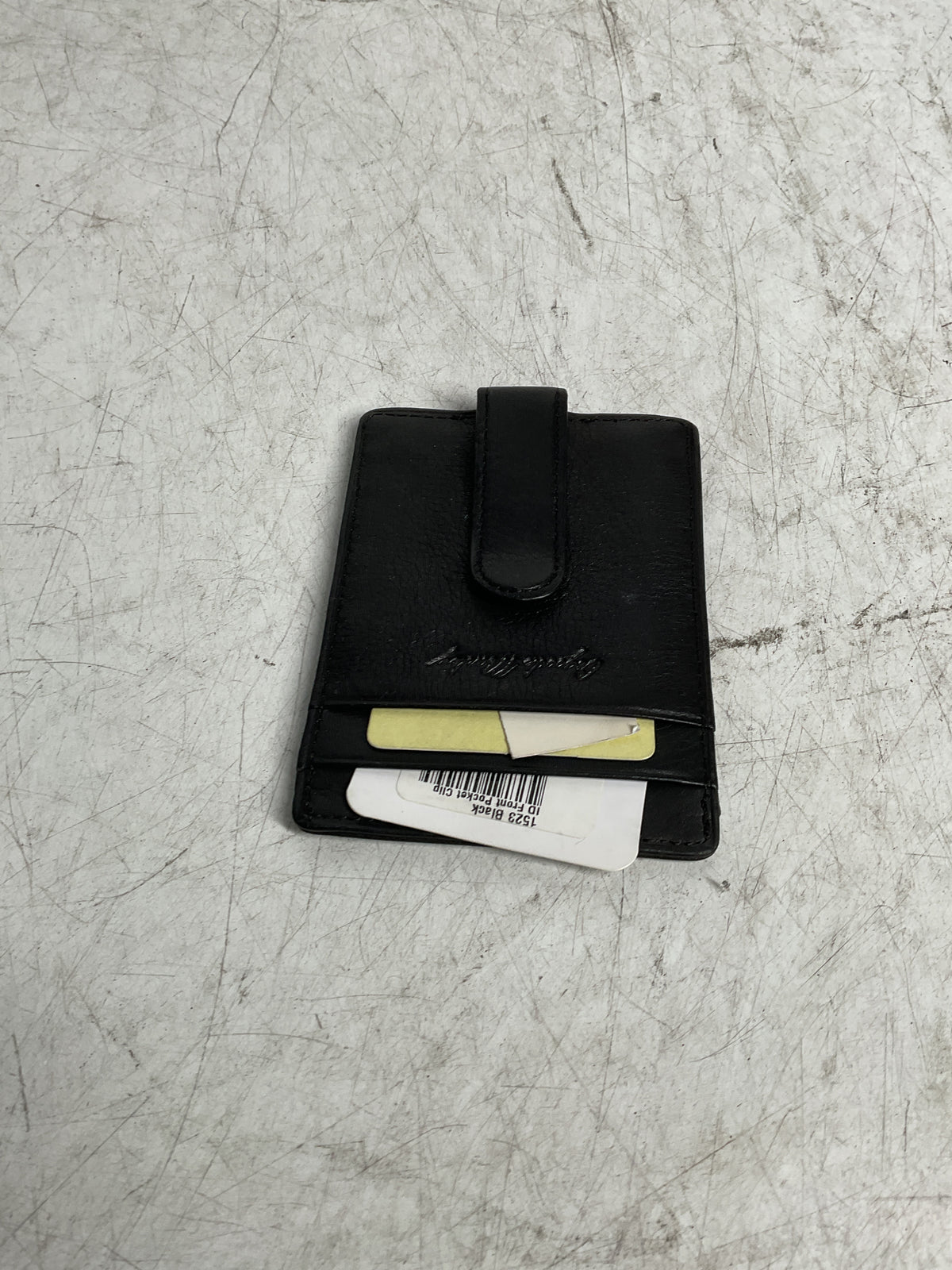 Osgoode Marley Cashmere ID Front Wallet Pocket Clip Wallet Black U1