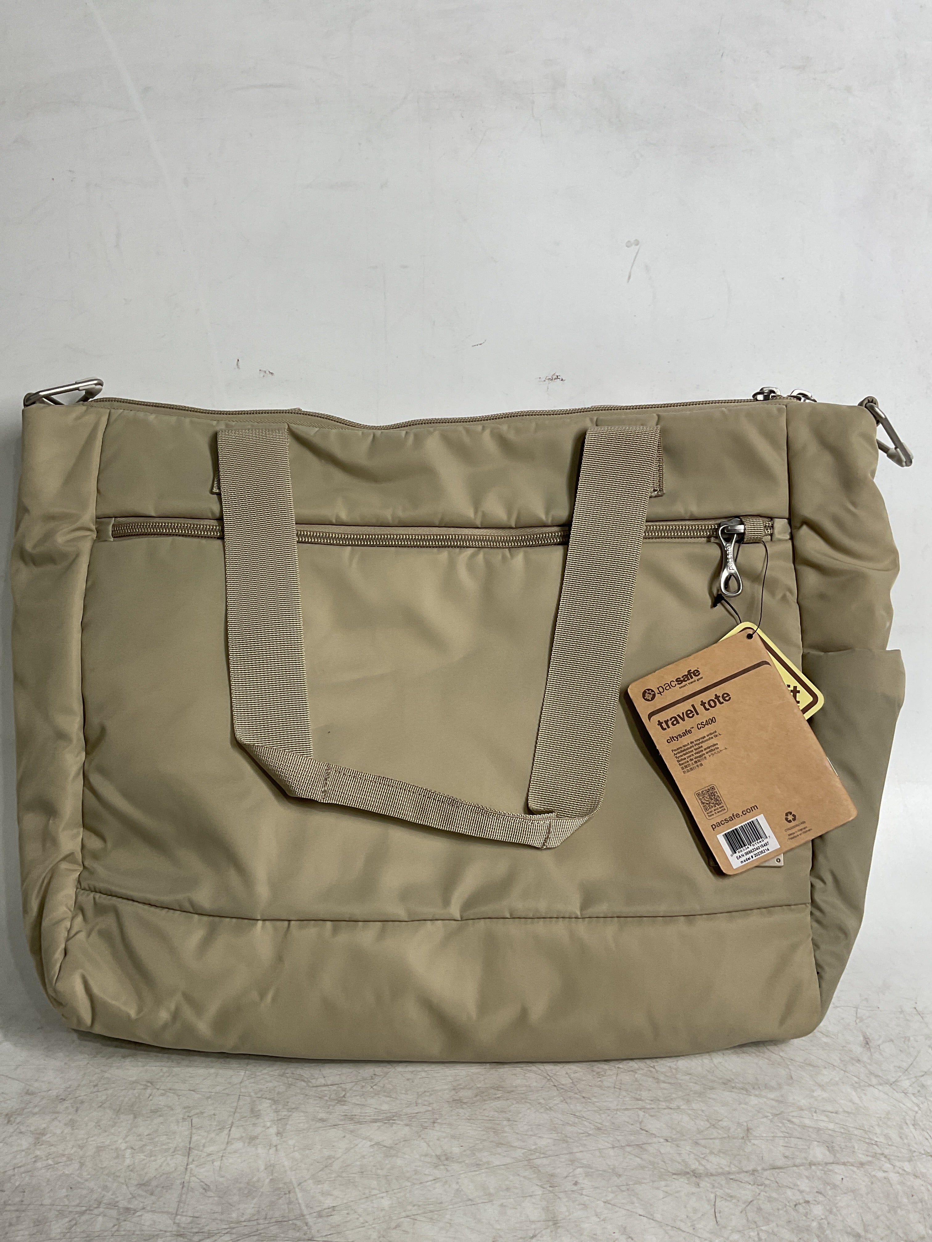 Pacsafe Citysafe CS400 Anti Theft Travel Tote ( Almond , One Size ) Almond One Size U5