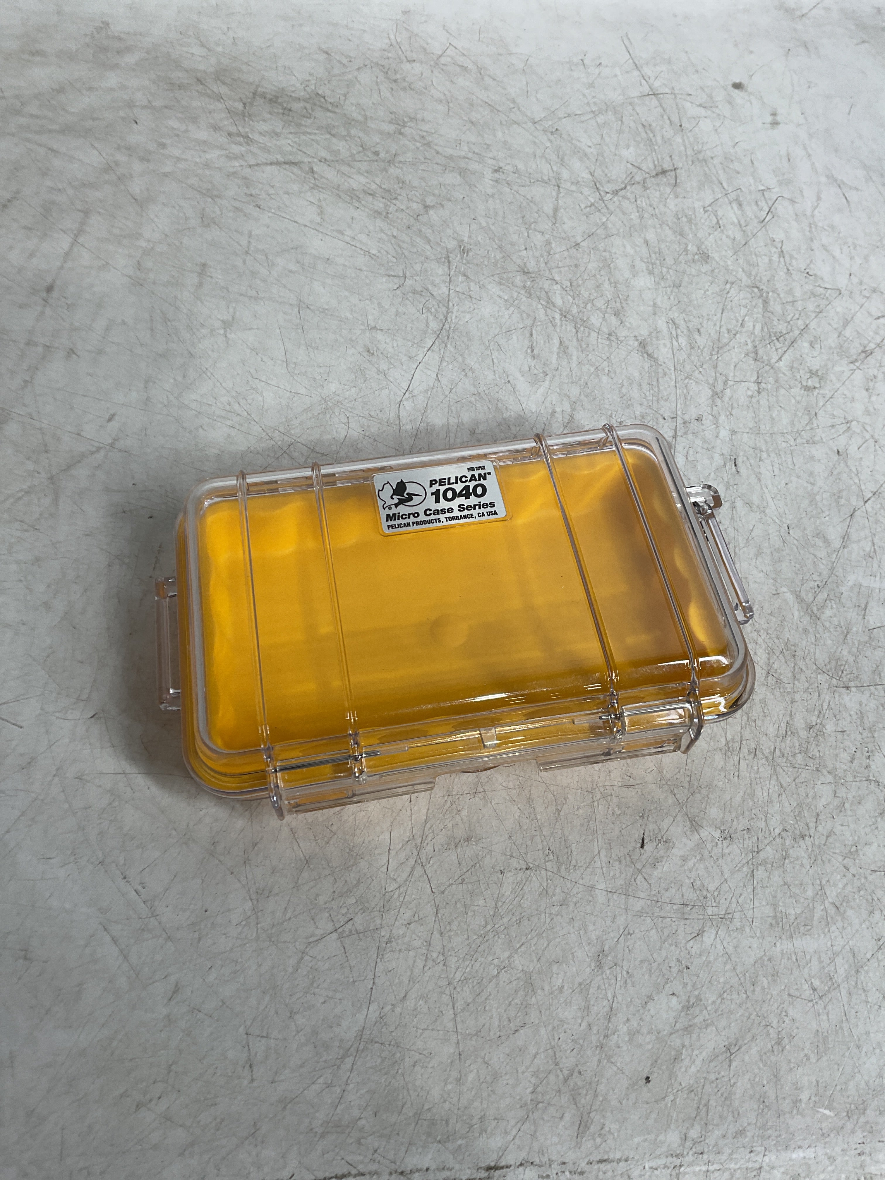 Pelican 1040 Micro Case - for iPhone, Cell Phone, GoPro, Camera, and More ( Yellow/Clear , 1040 ) Yellow/Clear 1040 U1