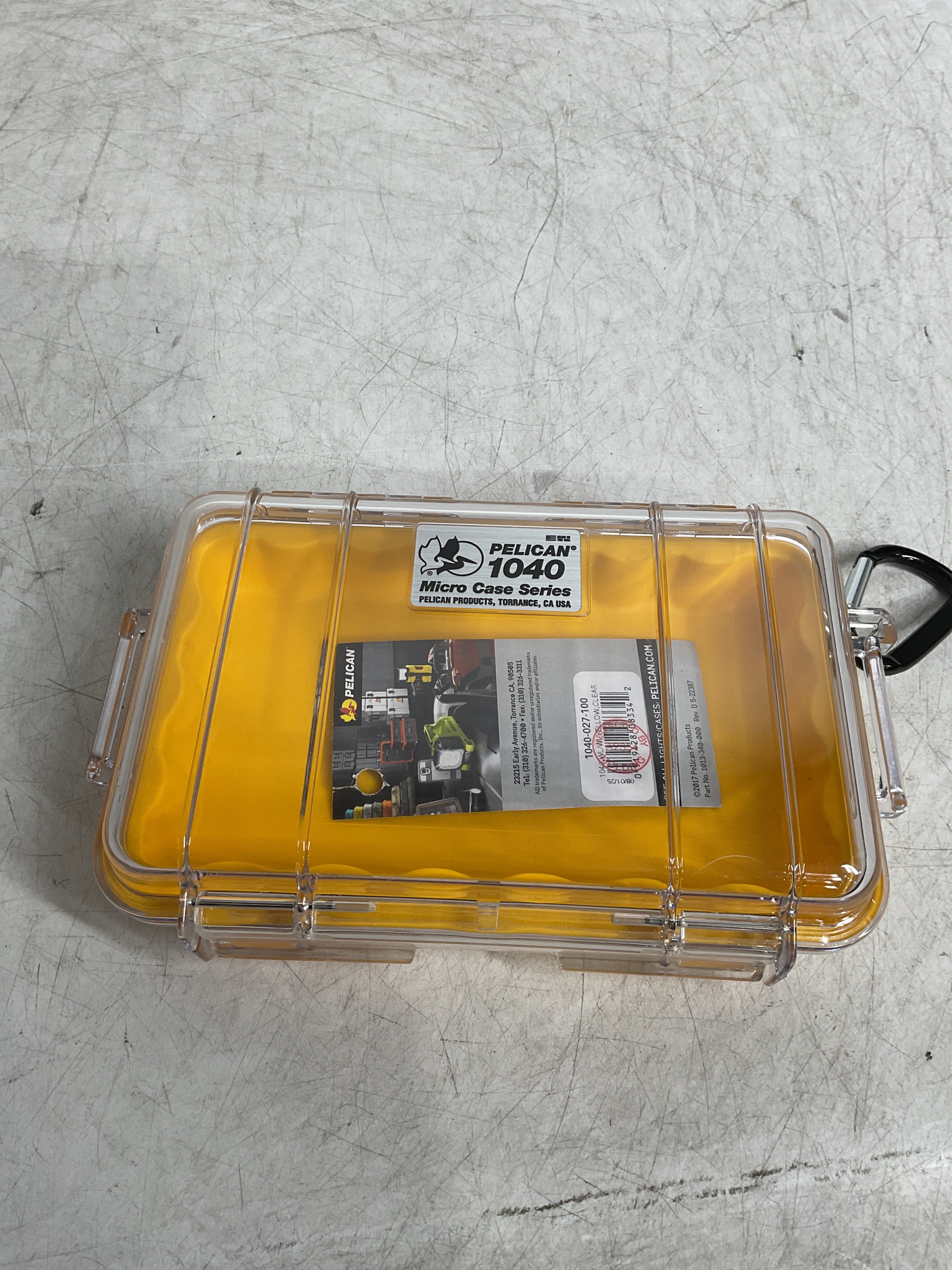 Pelican 1040 Micro Case - for iPhone, Cell Phone, GoPro, Camera, and More ( Yellow/Clear , 1040 ) Yellow/Clear 1040 U2