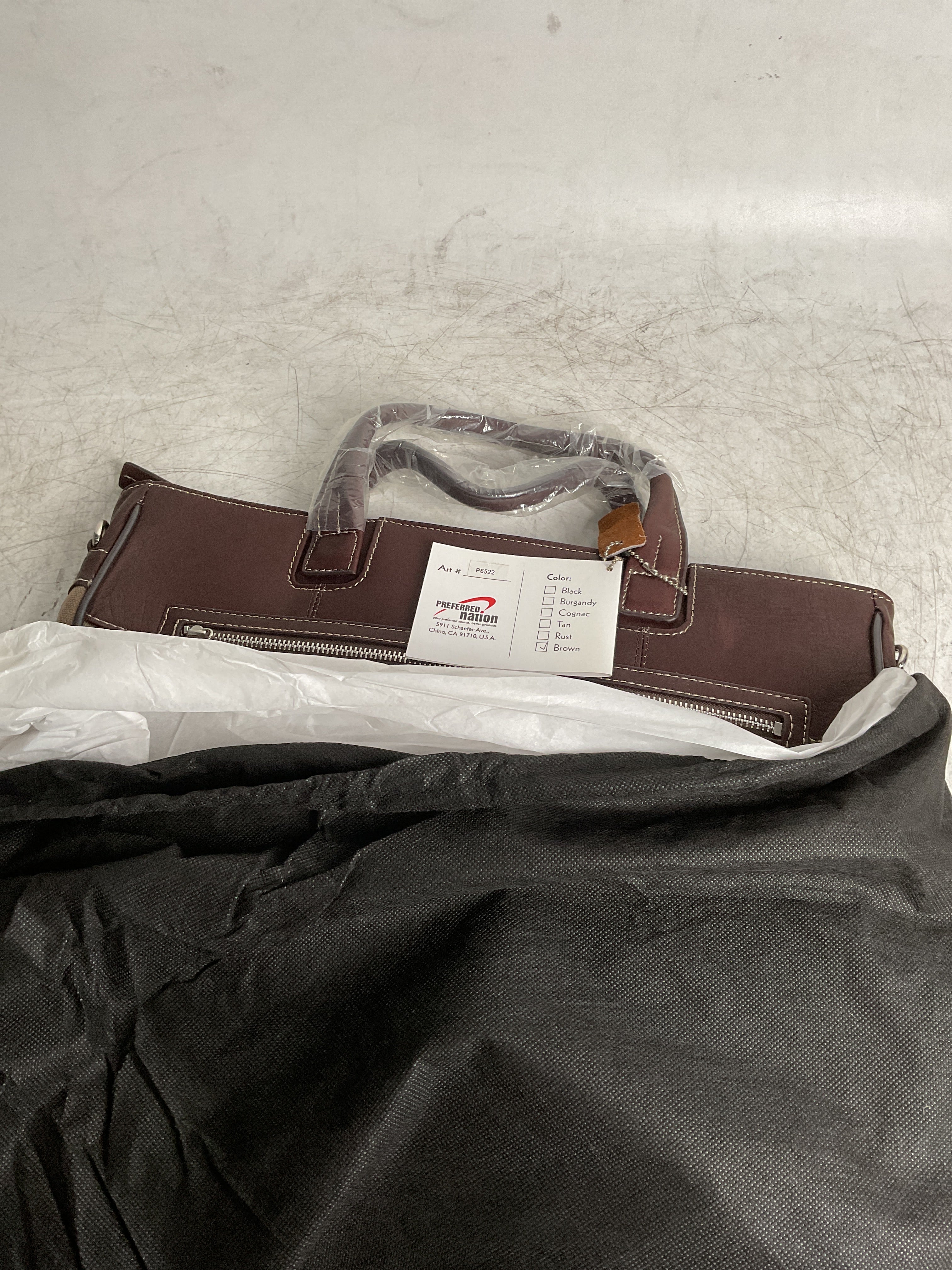 Preferred Nation Bellino Autumn Slim Expandable Briefcase ( Brown , One Size ) Brown One Size U2