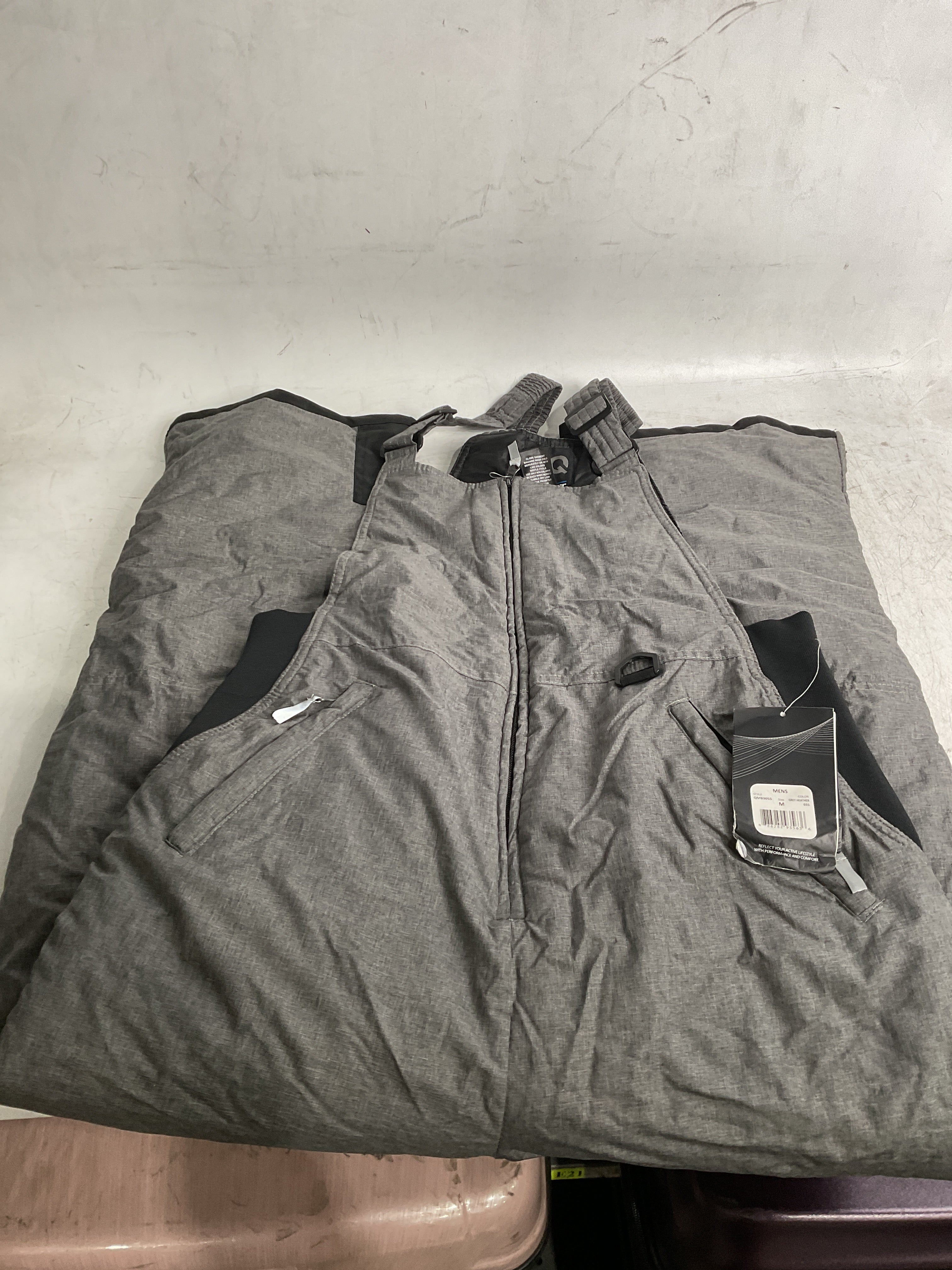 Arctic Quest Mens Insulated Snow and Ski Bib Overalls Snow Pants Snowboard Mens Overalls for Fishing, Hunting, Snowmobiling, Grey Heather, Medium Grey Heather Medium U1