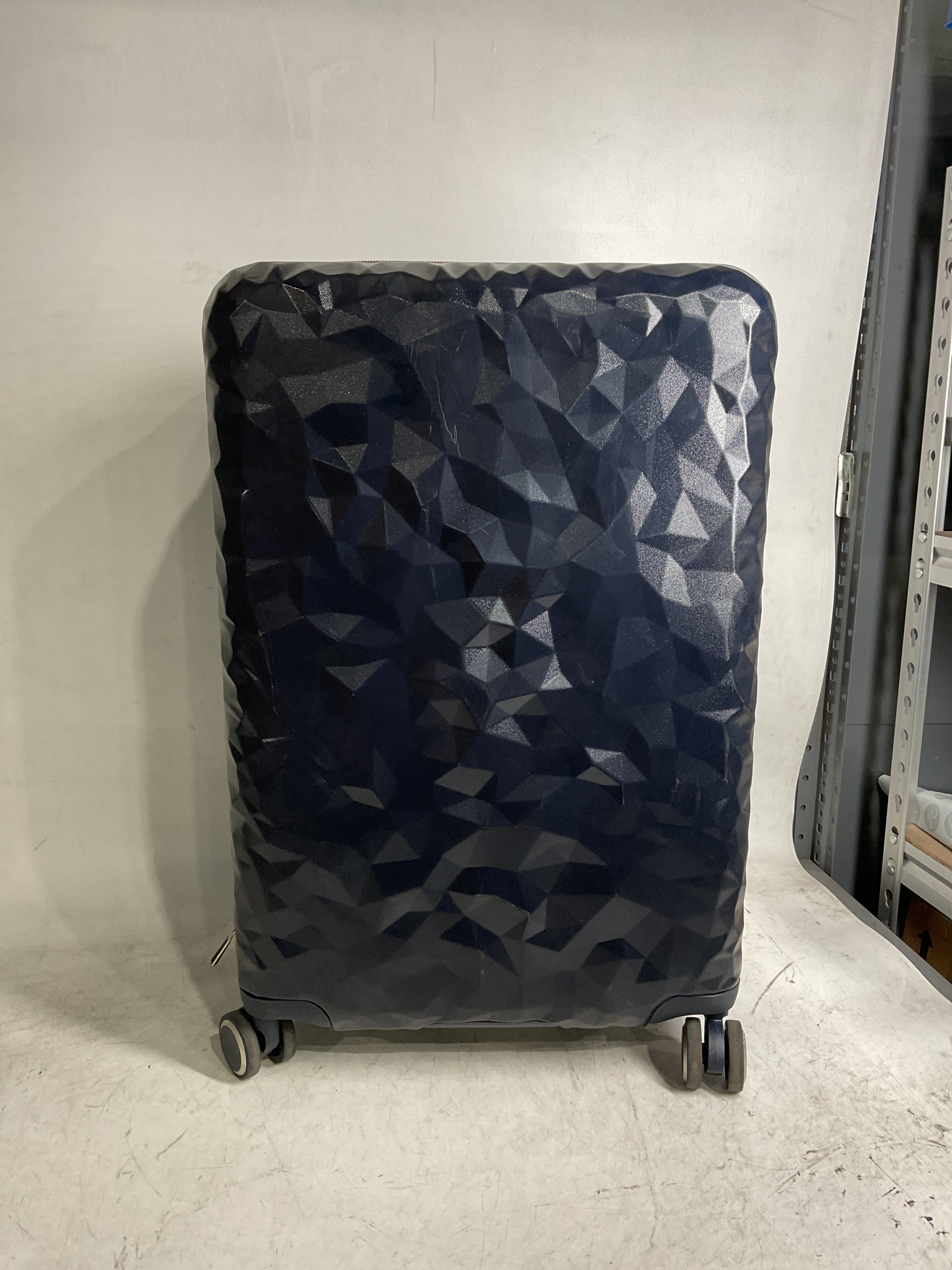 Ricardo Beverly Hills Indio Hardside Luggage, Durable, Spacious, Stylish, Compression Straps, Secondary Packing Compartment ( Dark Navy , Checked-Medium 24-Inch ) Dark Navy Checked Medium 24 Inch U1