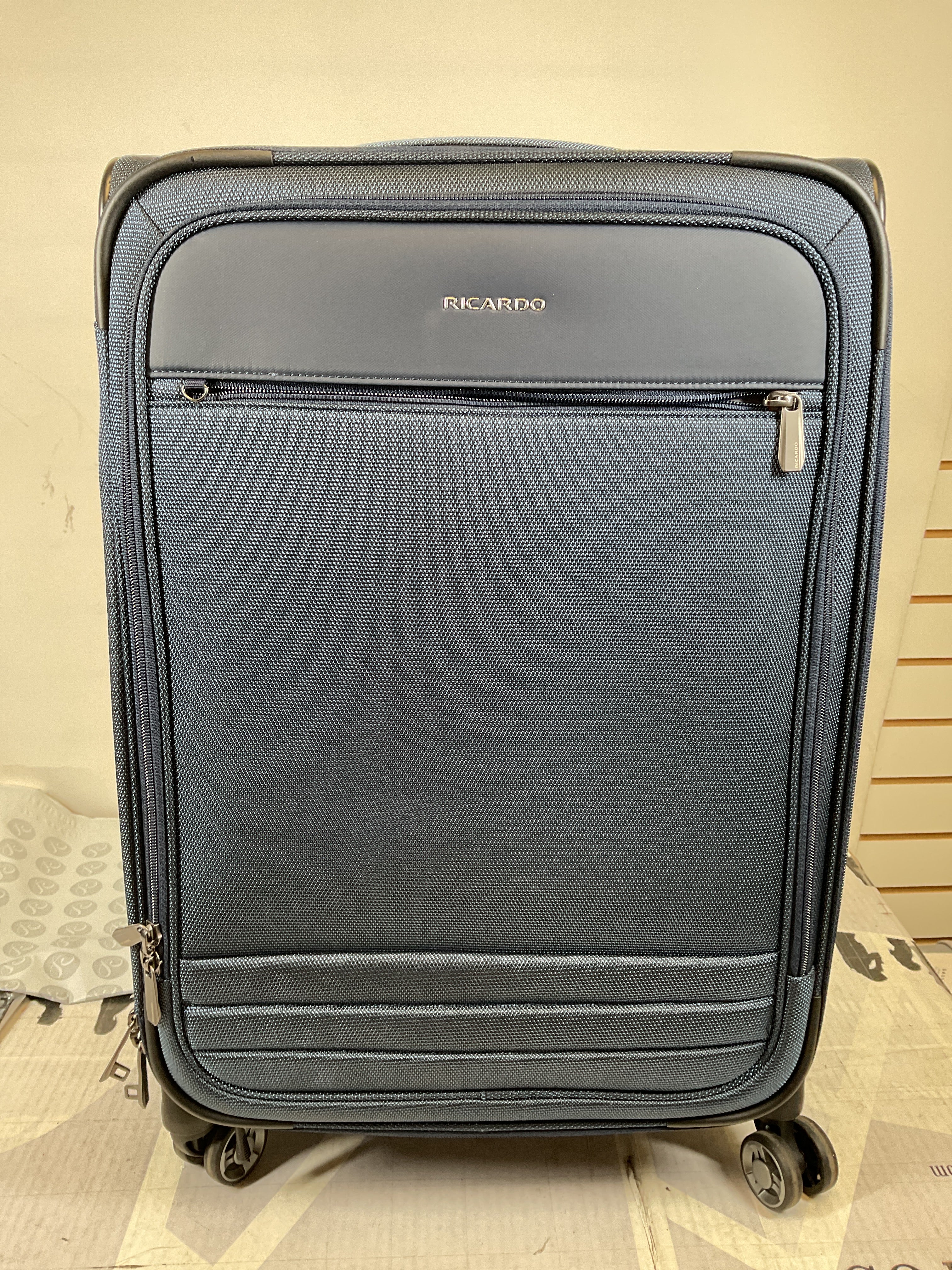 Ricardo Beverly Hills Ashbury Softside Luggage, Expandable Suitcase, Lightweight Sustainable rPET Travel Bag with TSA Lock & Dual Spinner Wheels, 24-inch Medium Check-in ( Navy , Check-In Medium 24-Inch ) Navy Check In Medium 24 Inch U1